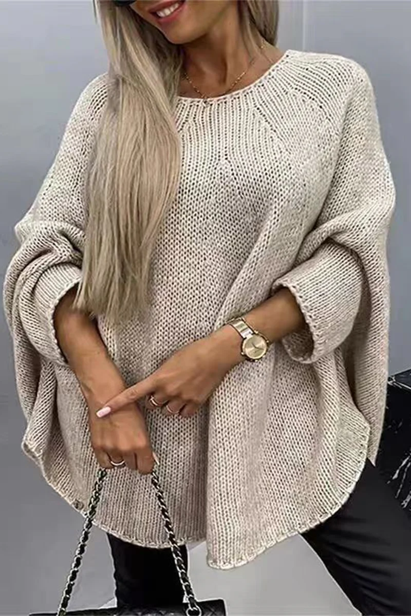 Casual Daily Patchwork O Neck Sweaters(5 Colors) - Kaedas