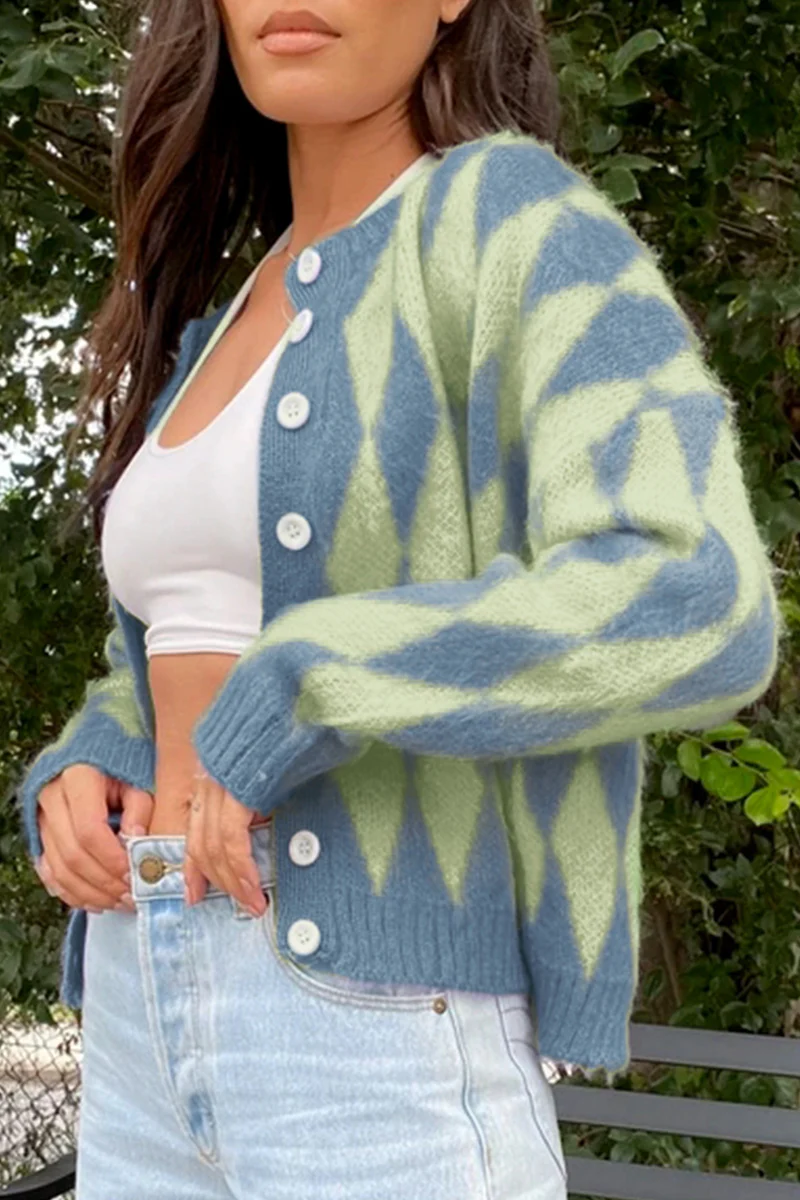 Casual Geometric Buckle Tops Sweater - Kaedas