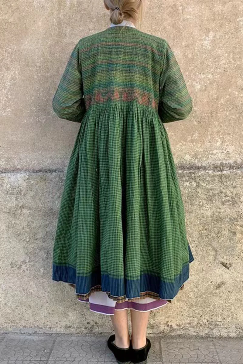 Casual Plaid O Neck Tops - Kaedas