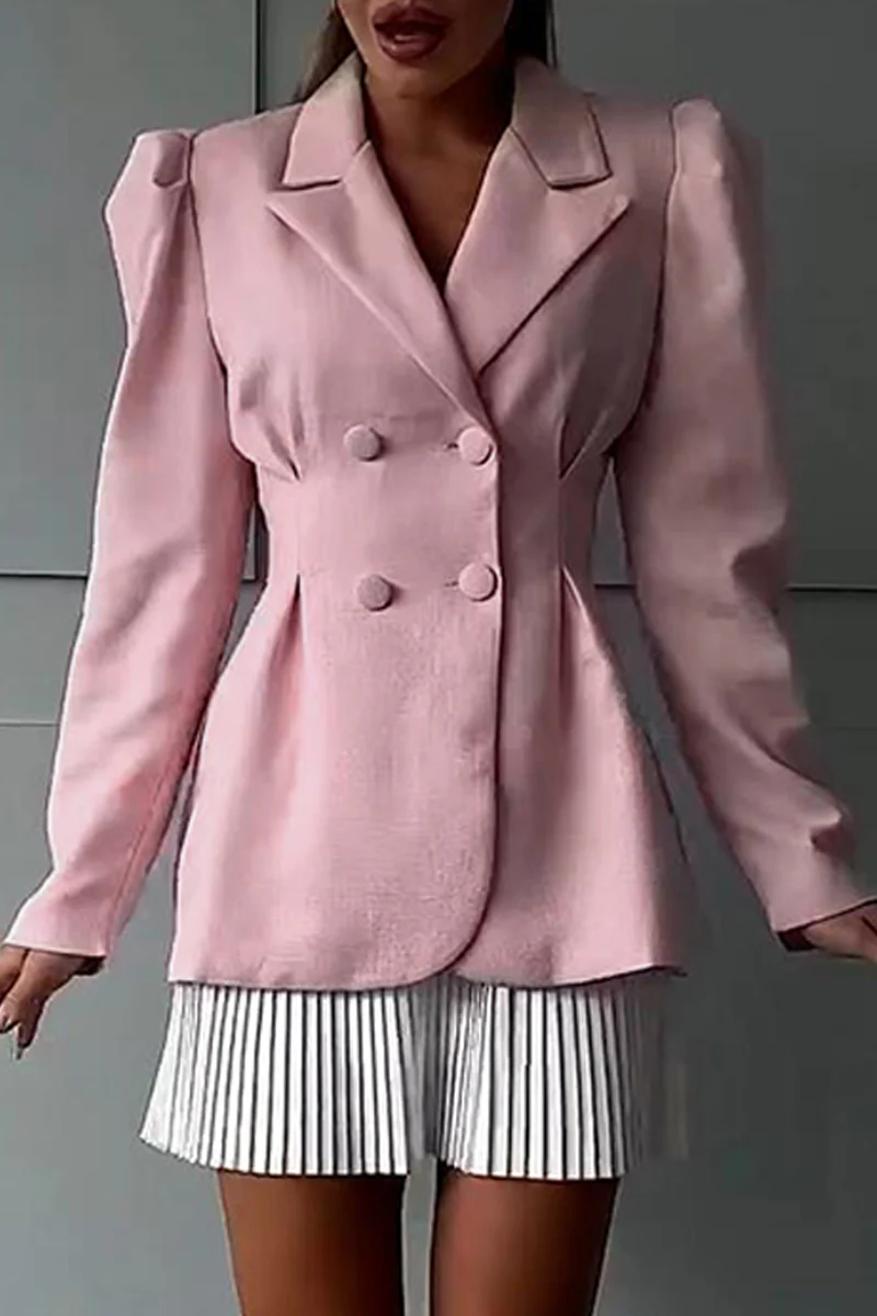 Casual Buttons Turn-back Collar Long Sleeve Two Pieces(3 Colors) - Kaedas