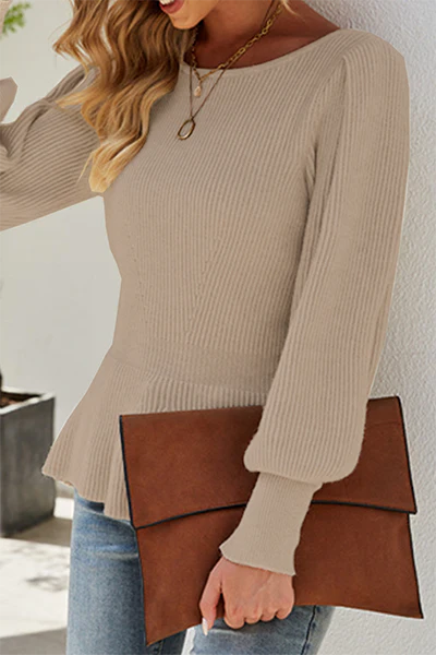 Casual Elegant Solid Patchwork O Neck Tops Sweater - Kaedas