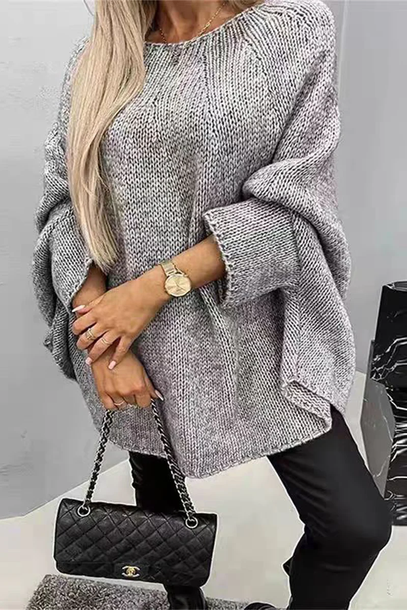 Casual Daily Patchwork O Neck Sweaters(5 Colors) - Kaedas