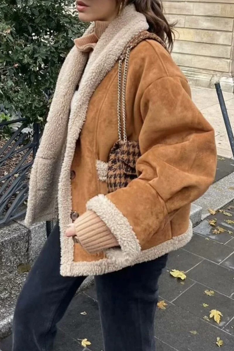 Casual Daily Pocket Buttons Turndown Collar Outerwear - Kaedas