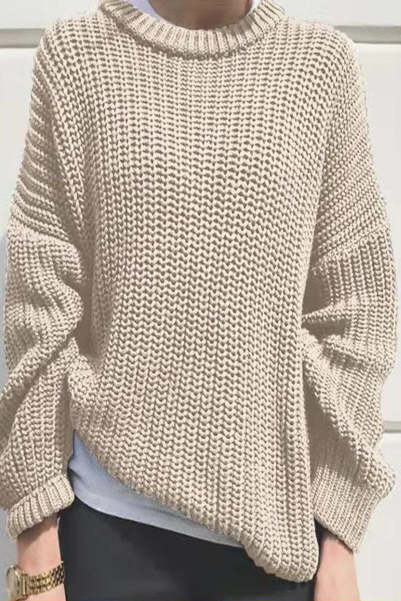 Casual Daily Weave O Neck Sweaters(7 Colors) - Kaedas