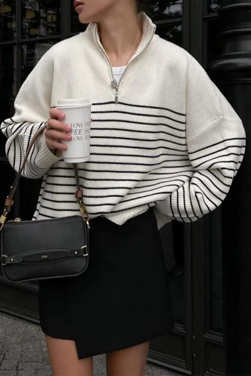 Casual Plaid Striped Contrast Turndown Collar Tops - Kaedas