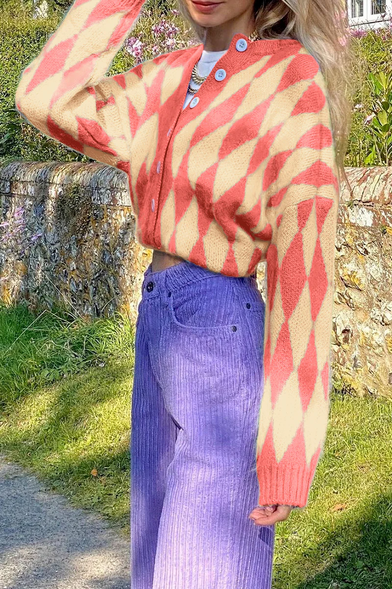 Casual Geometric Buckle Tops Sweater - Kaedas