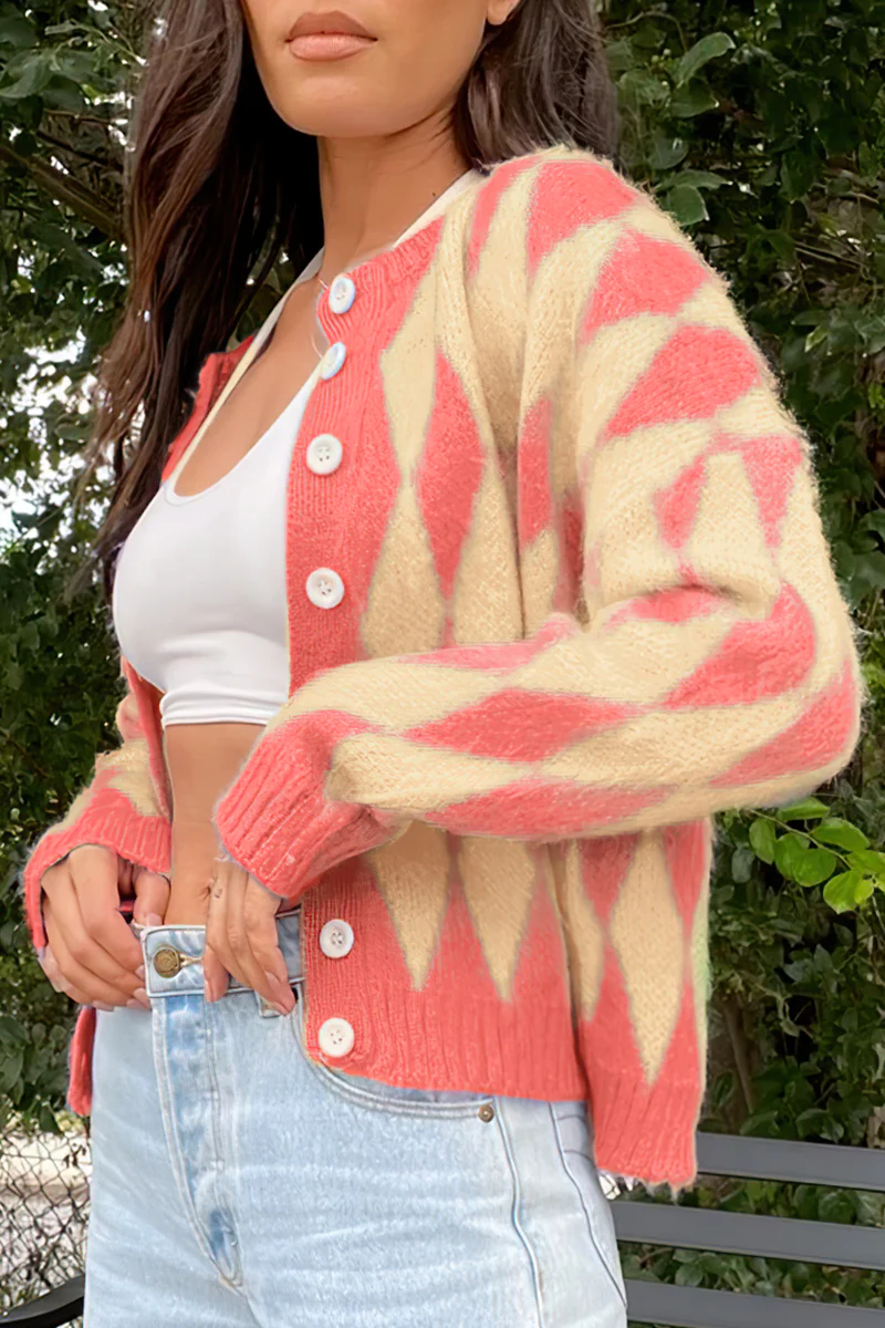 Casual Geometric Buckle Tops Sweater - Kaedas