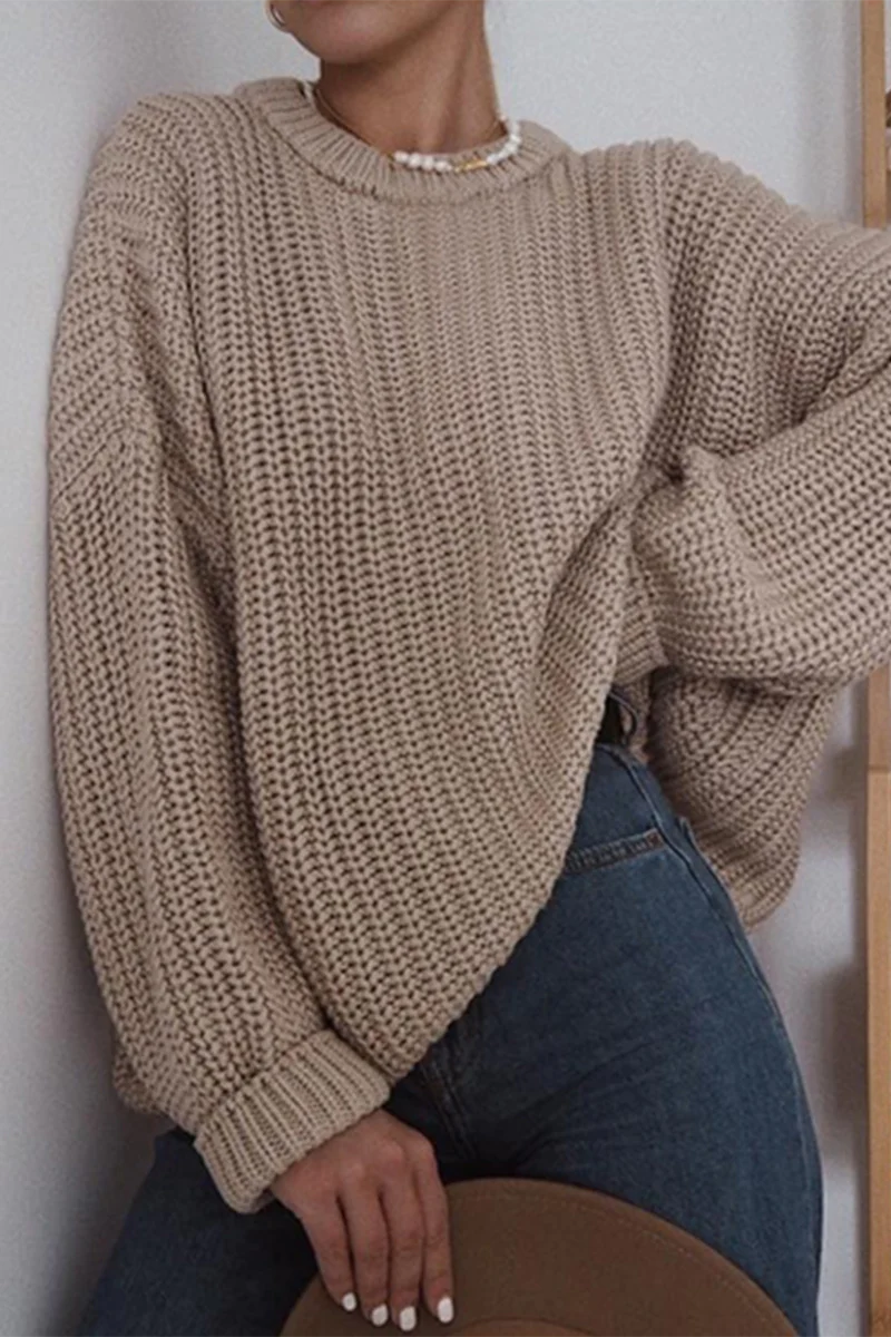 Casual Daily Weave O Neck Sweaters(7 Colors) - Kaedas