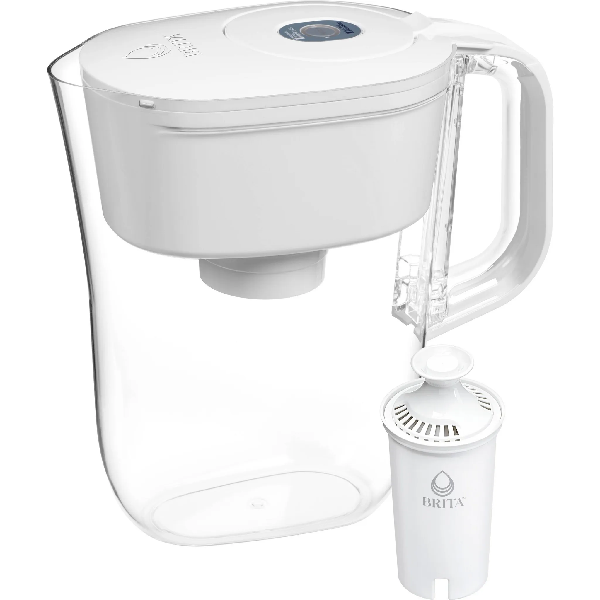 Water Filter 6-Cup Denali Water Pitcher Dispenser with Standard Water Filter - White - Kaedas