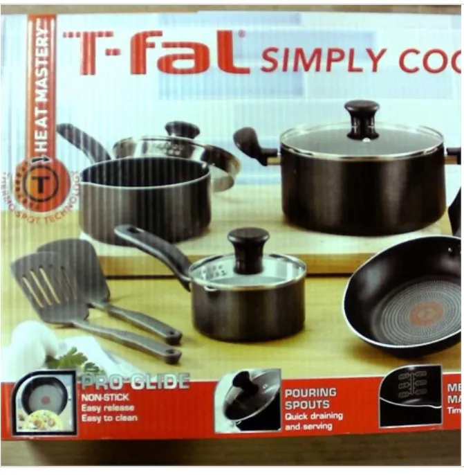 12pc Simply Cook Nonstick Cookware Set Charcoal With Lids- Black - Kaedas