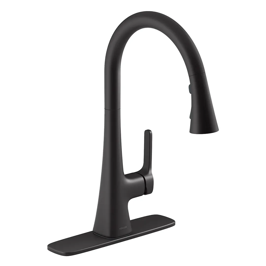 Pull-Down Kitchen Sink Faucet - Matte Black - Kaedas