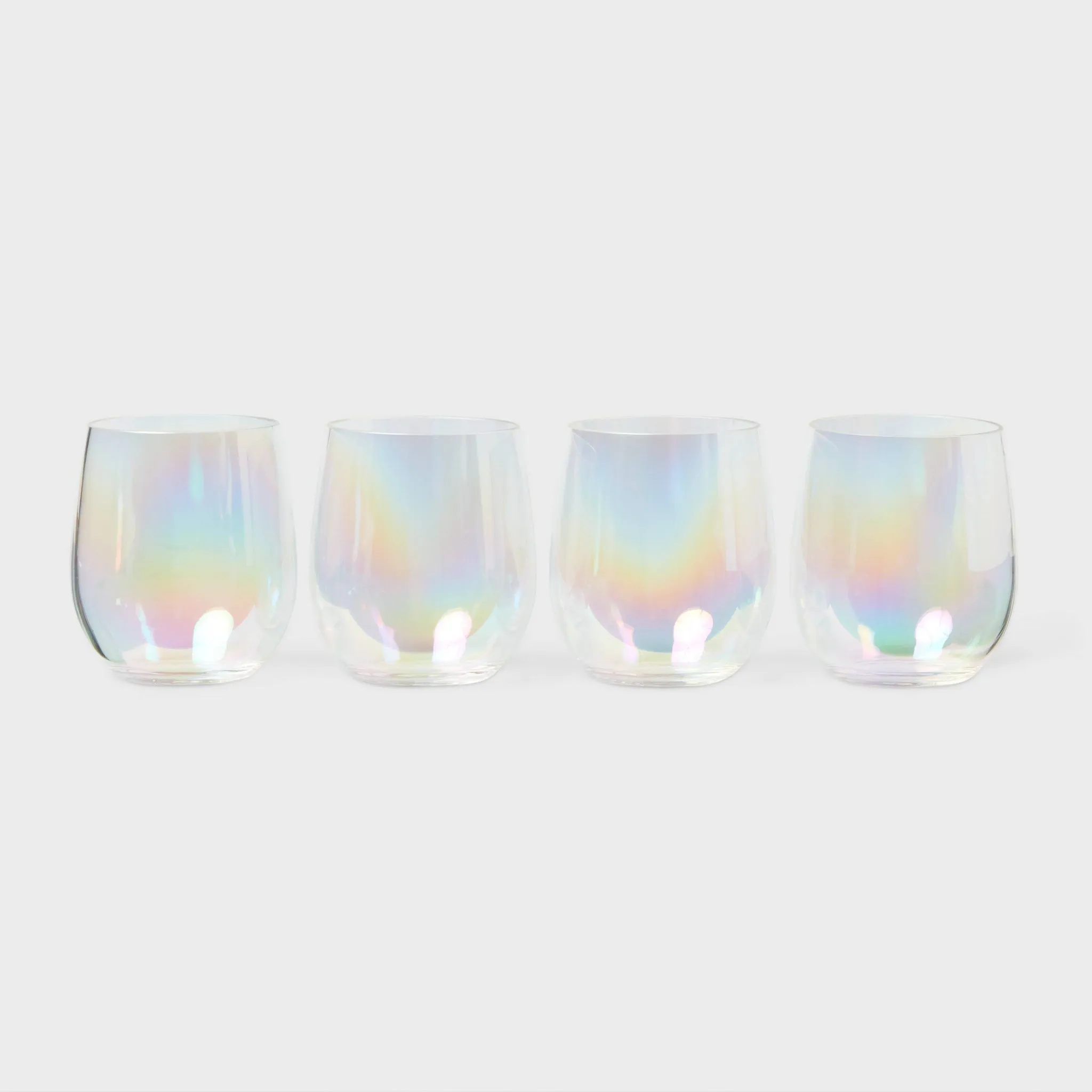 4pk 14 fl oz Stemless Wine Iridescent - ™ - Kaedas