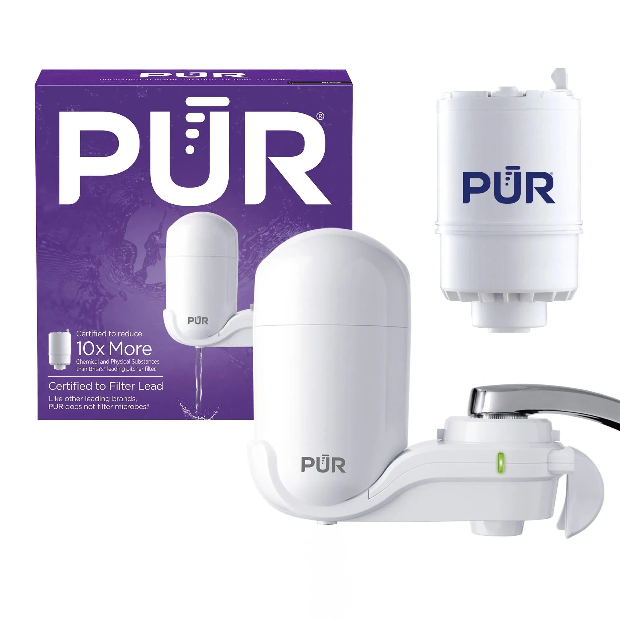 PUR Vertical Faucet Mount Water Filtration System - Kaedas