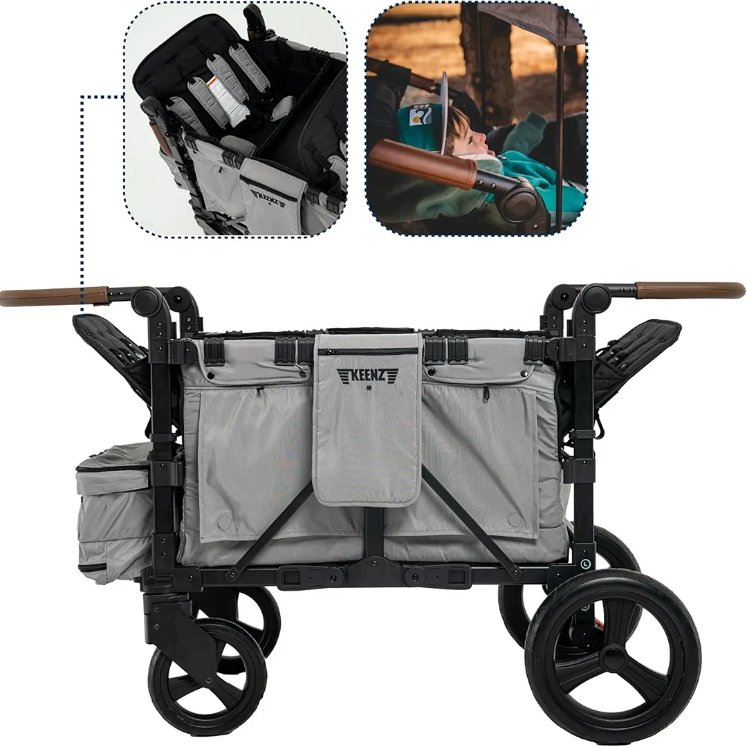 XC+ EVO - Luxury 4 Passenger Stroller Wagon - Gray - Kaedas