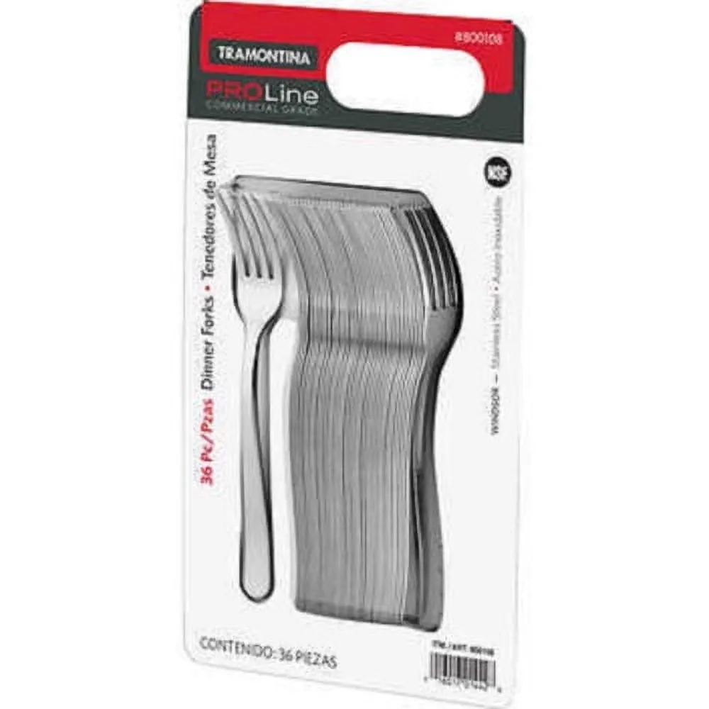 Tramontina Pro Line 36 Dinner Forks - Commercial Grade Stainless Steel - Kaedas