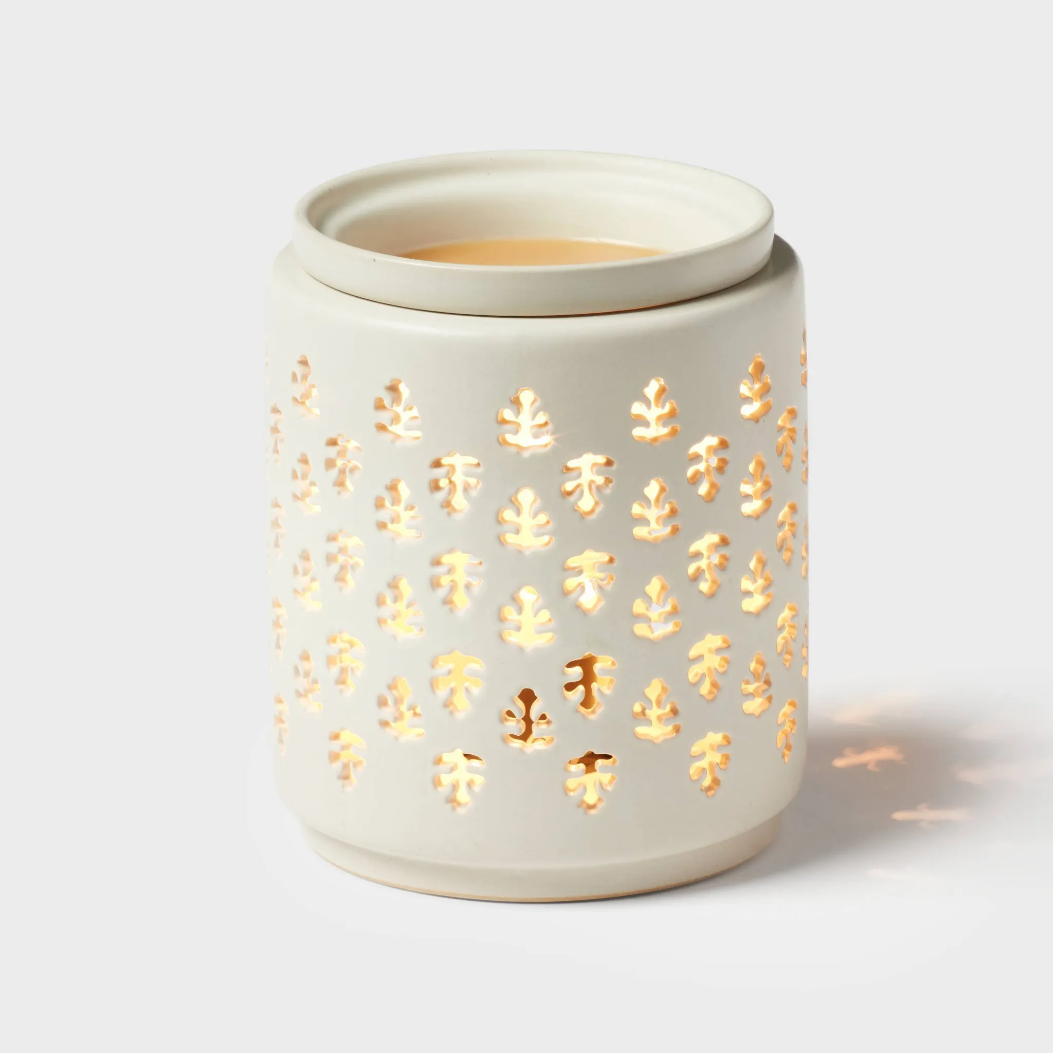 Paisley Pattern Wax Warmer - White - Kaedas