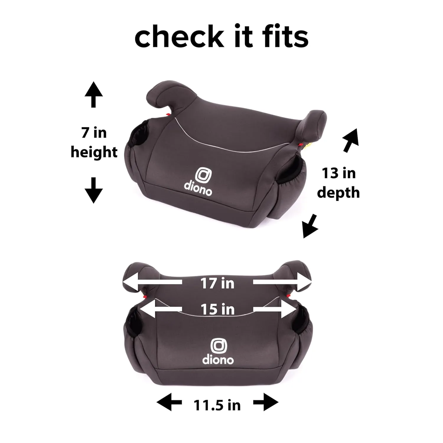 Pack of 2 Backless Booster Car Seats, Black  (See Description) - Kaedas