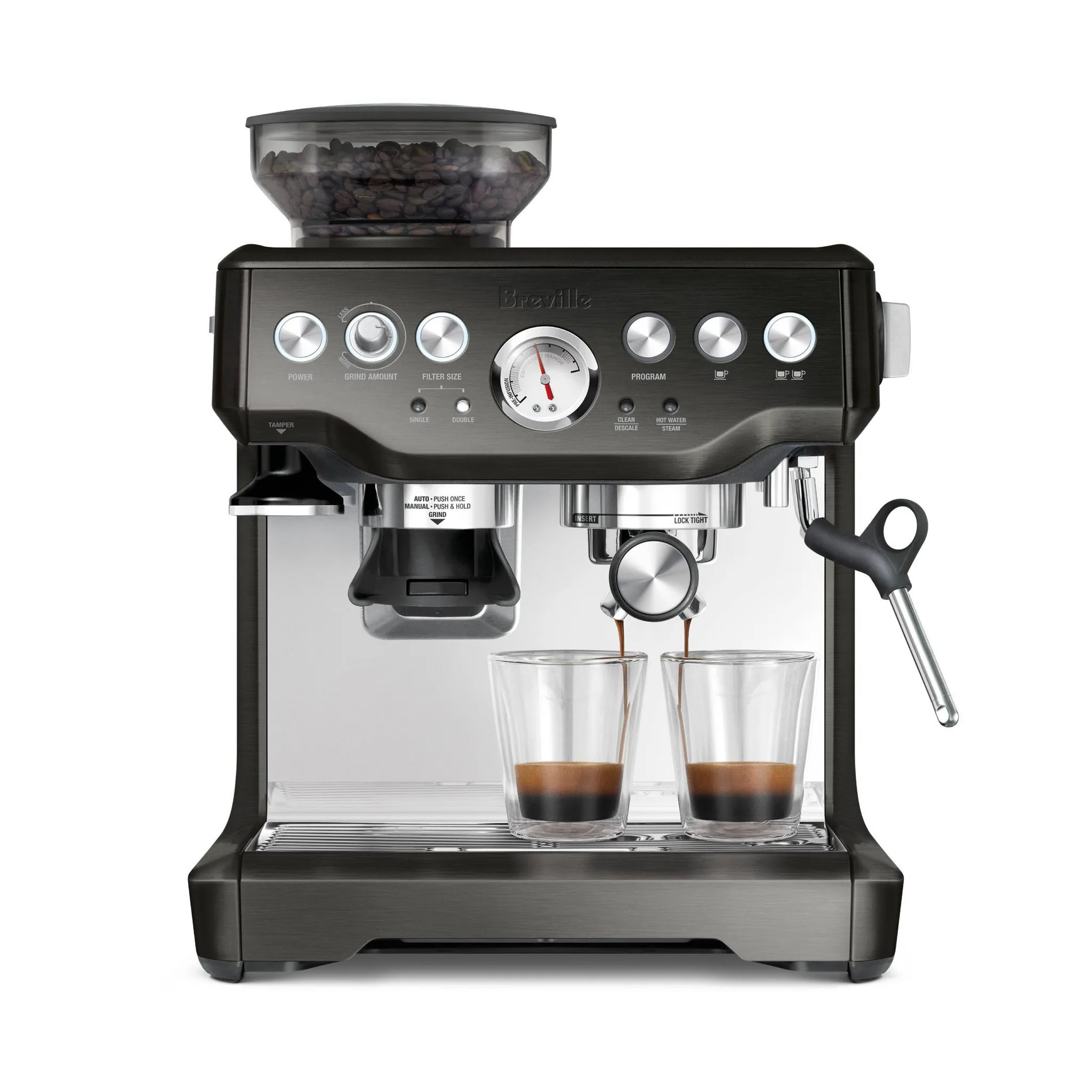 Espresso Machine - Black Stainless Steel - Kaedas