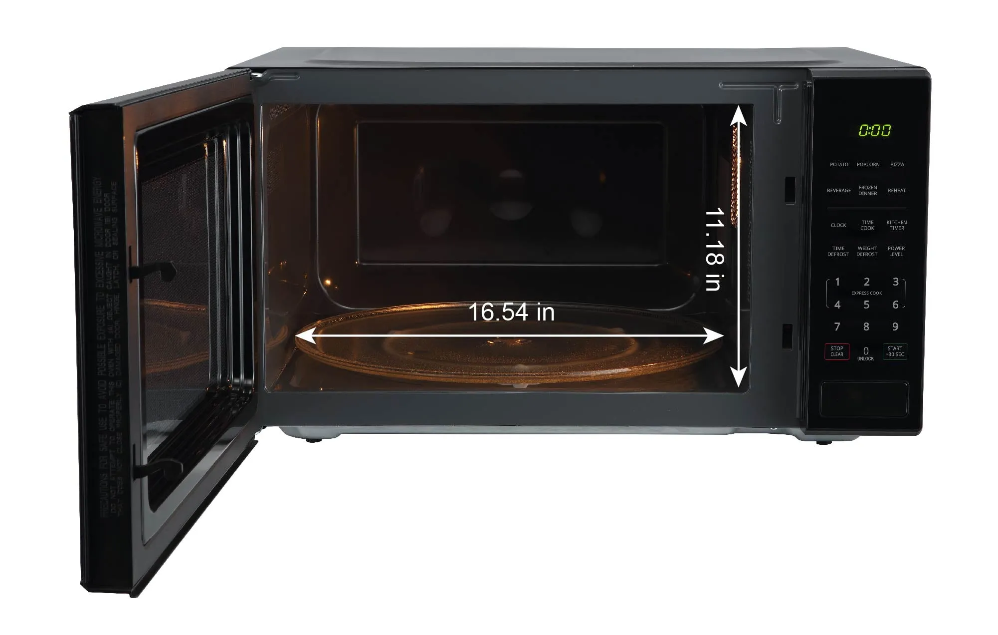 Mainstays 2.2 cu ft Countertop Microwave Oven, Black - Kaedas