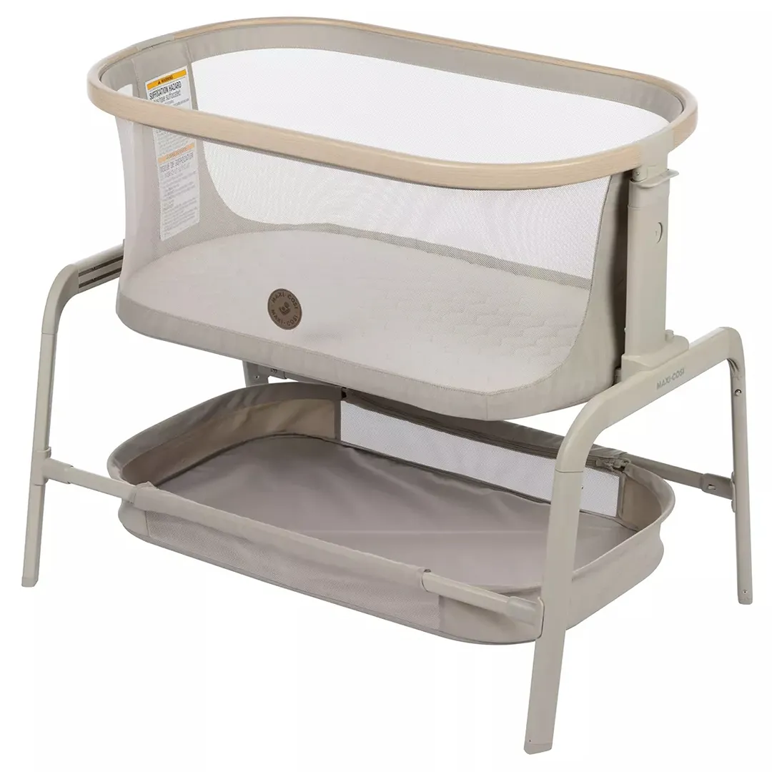 Iora Classic Oat Bedside Bassinet - Adjustable and Eco-Friendly - Kaedas
