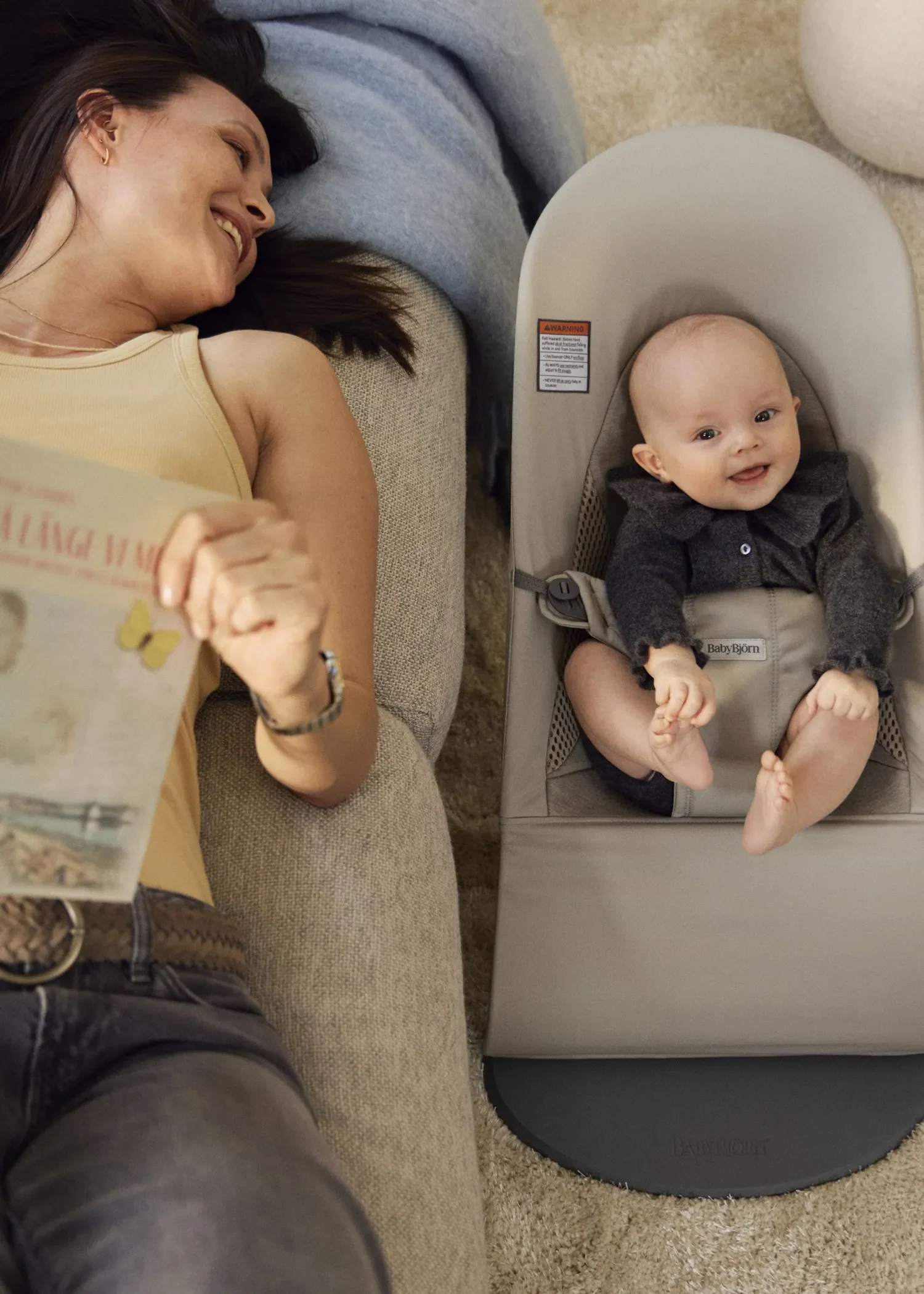 BabyBjörn Bouncer Balance Soft - Sand Gray - Kaedas