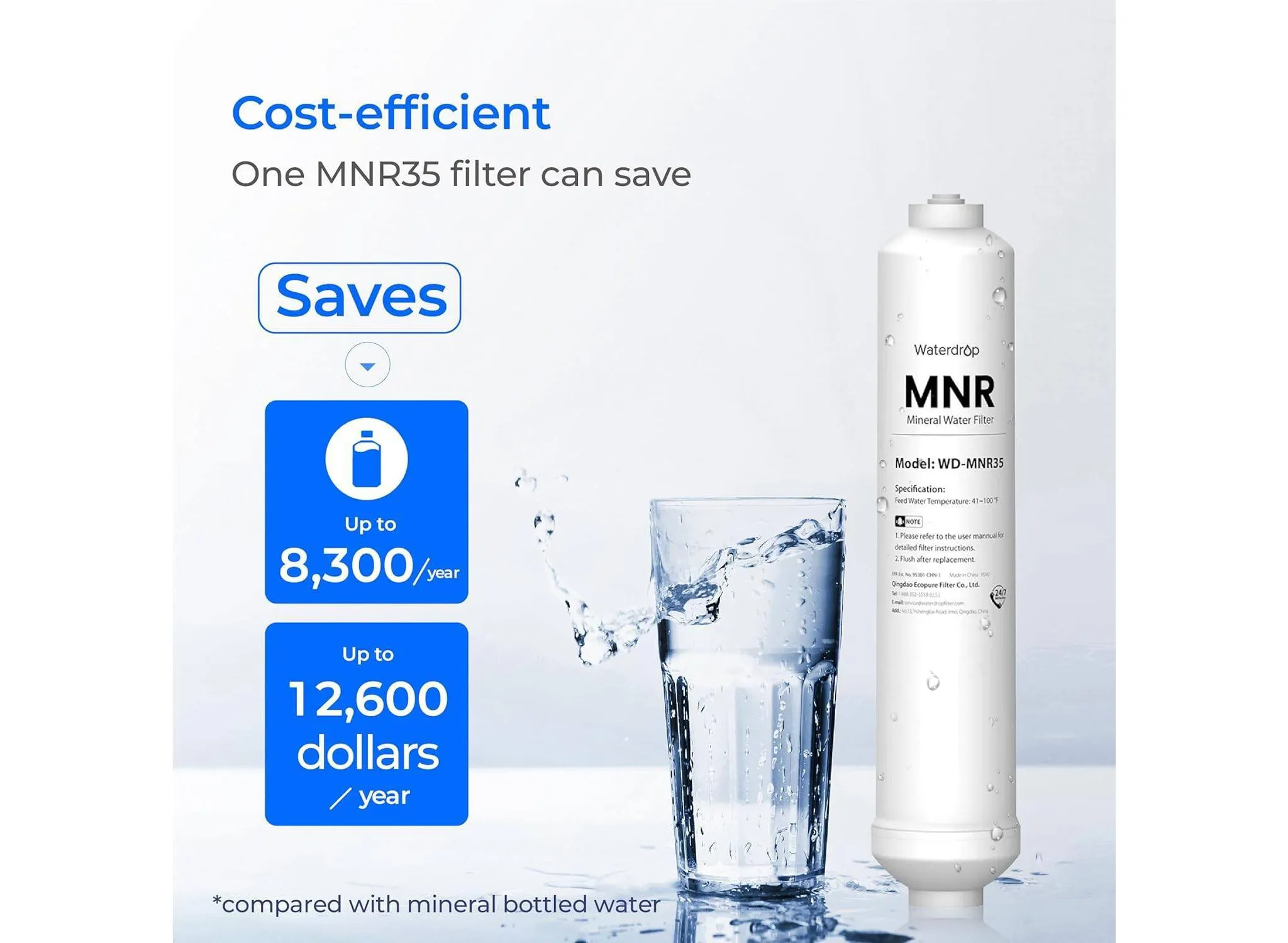 Tankless Reverse Osmosis Water Filtration System - White - Kaedas