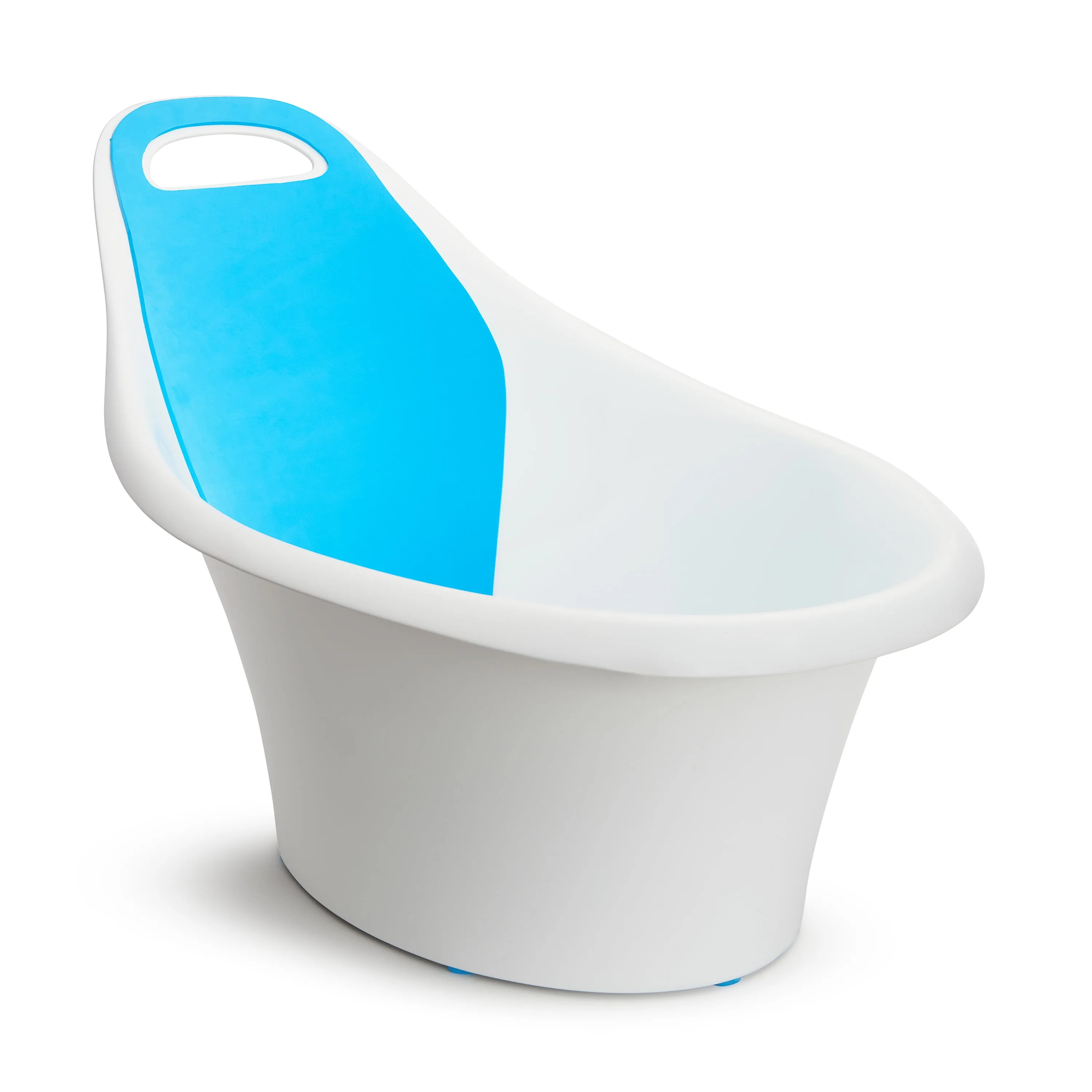 Sit & Soak Non-Slip Dual-Stage Baby Bathtub - Padded Foam - Blue and Grey - Kaedas