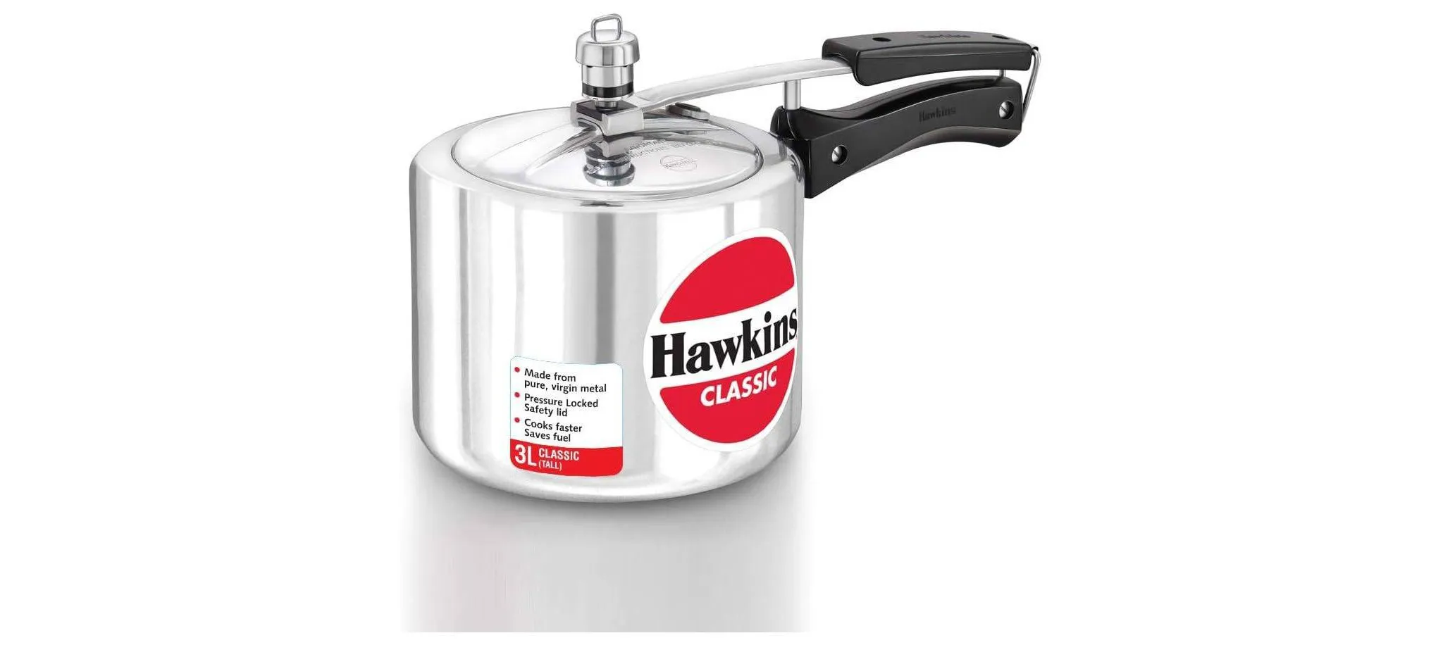 3L Aluminum Tall Pressure Cooker - Silver - Kaedas