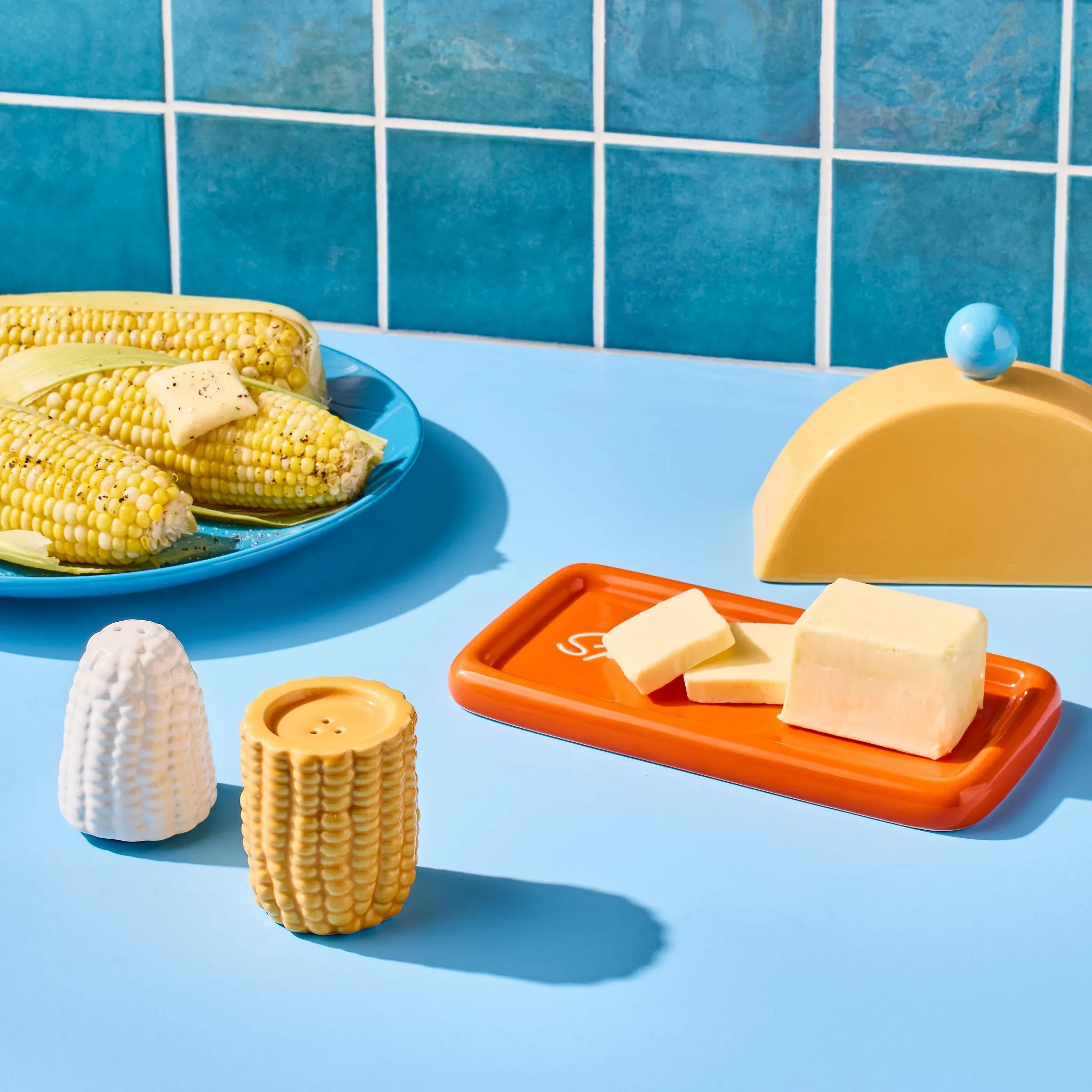 10.82 fl oz Stoneware Novelty Butter Dish - - Kaedas