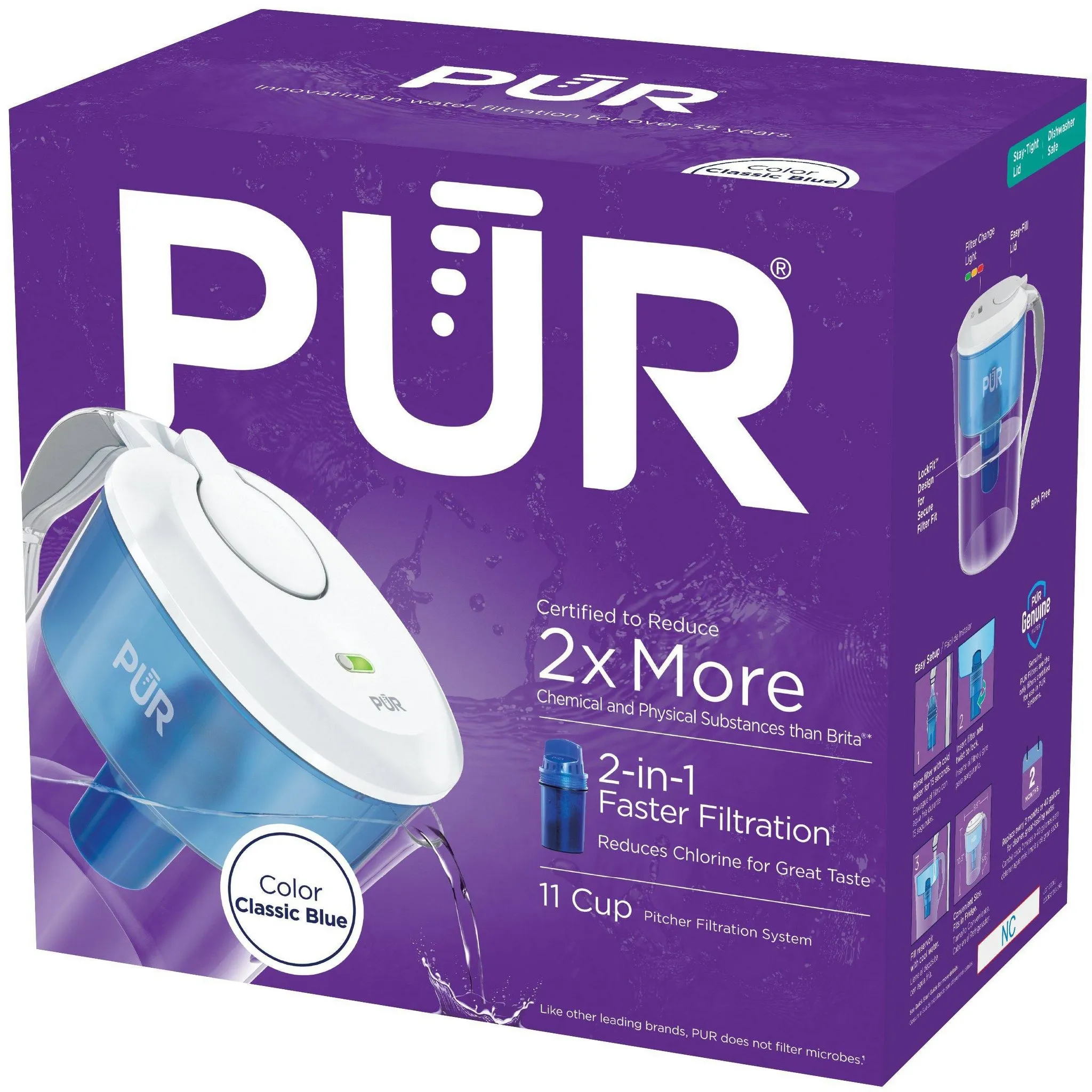PUR 11 Cup Water Filtration Pitcher - Kaedas