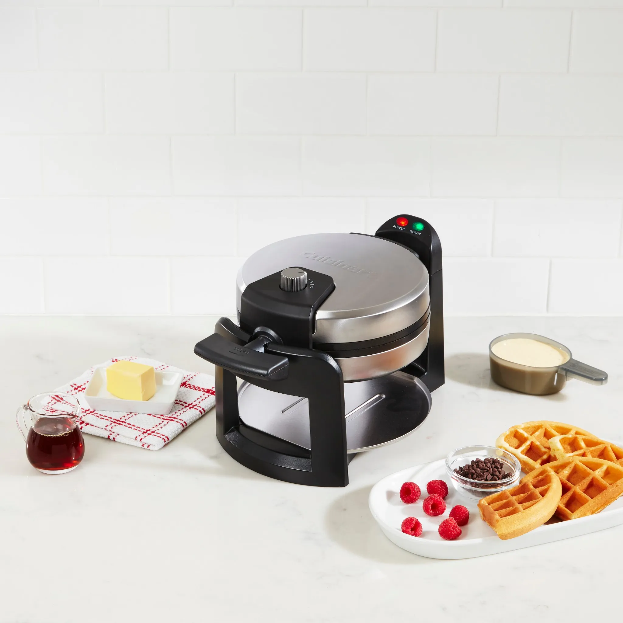 Flip Belgian Waffle Maker - Stainless Steel - Kaedas