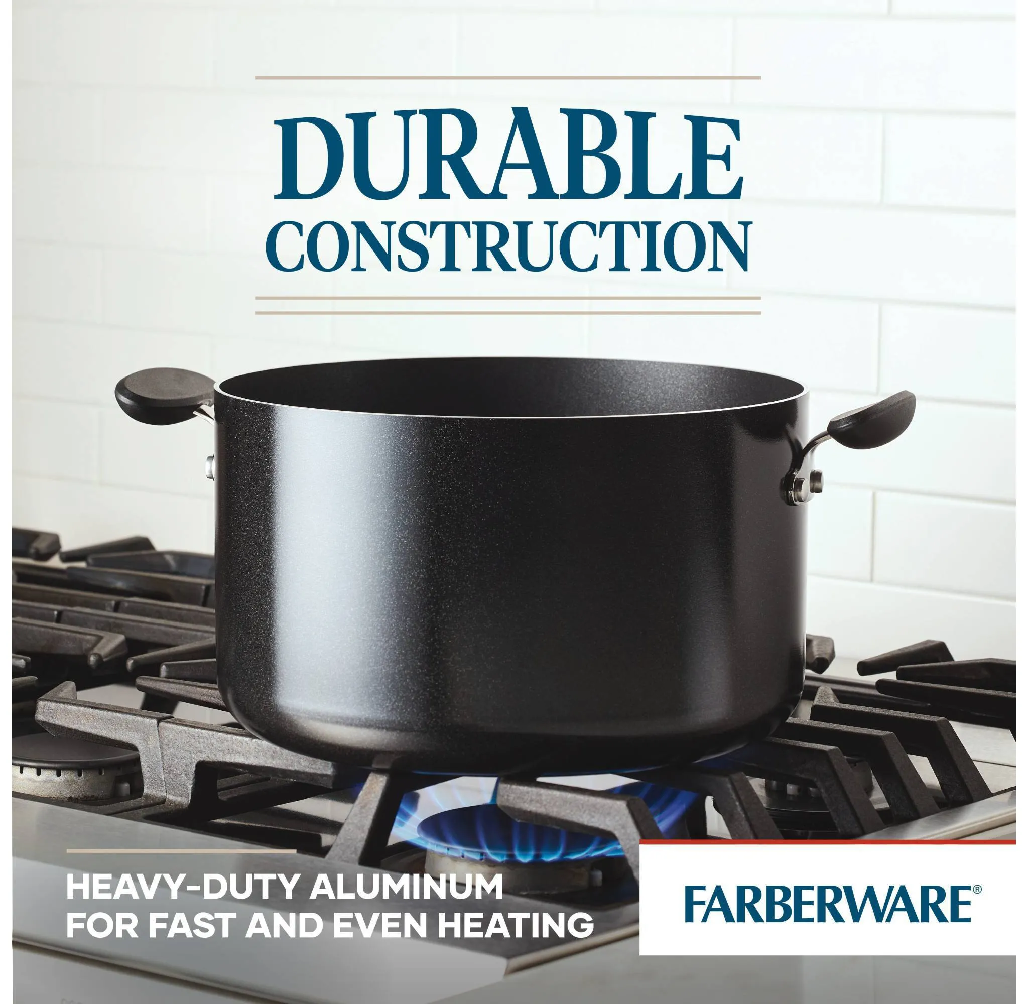 8qt Nonstick Stock Pot With Tempered Glass Lid (See Description) - Kaedas