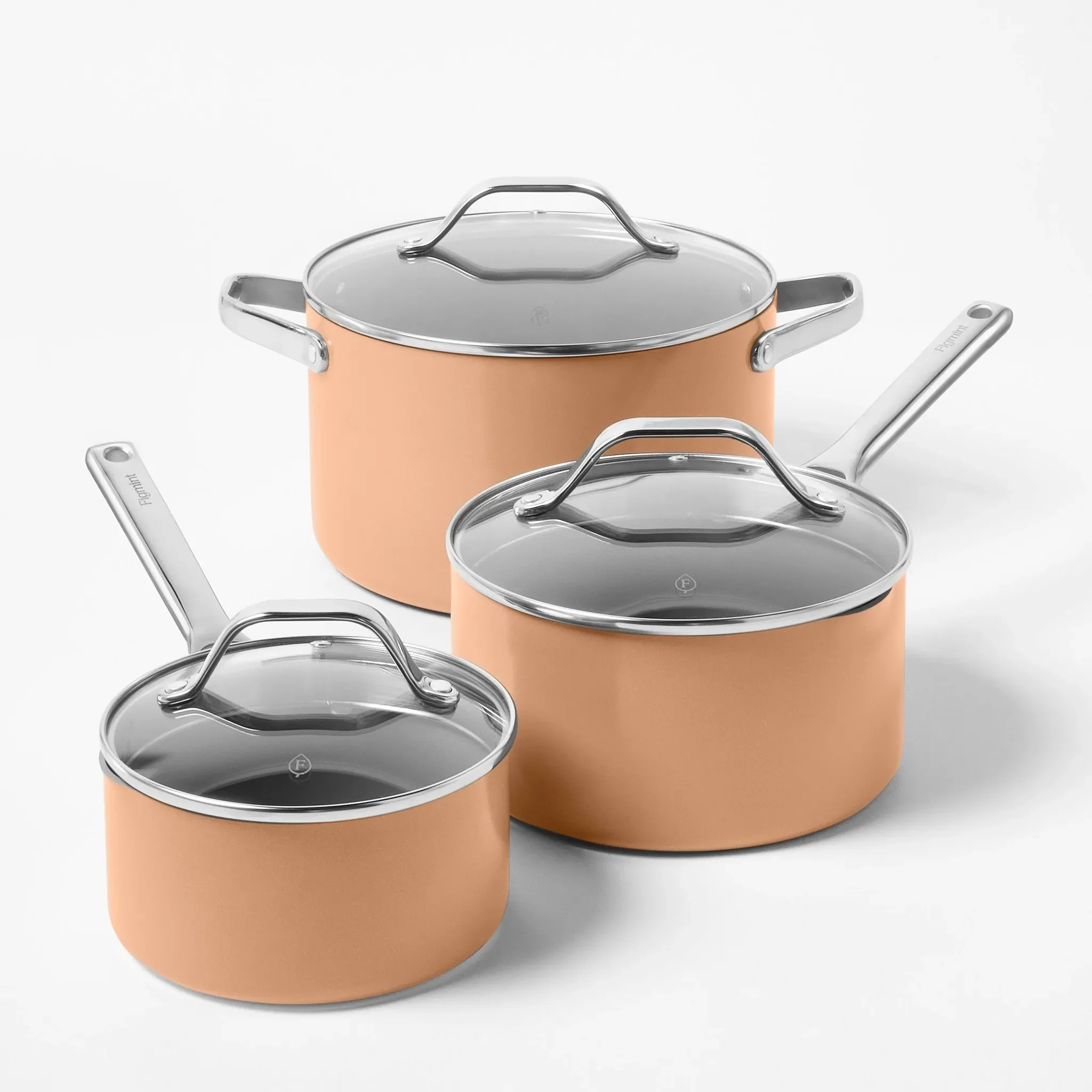 12-Piece Nonstick Ceramic Cookware Set - Terracotta Orange - Kaedas