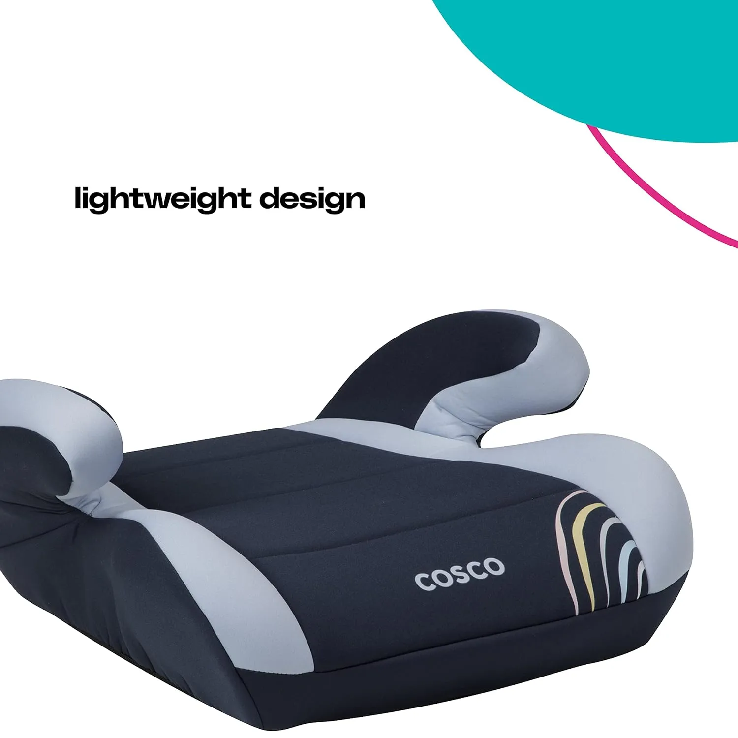 Topside Backless Booster Car Seat - Rainbow - Kaedas