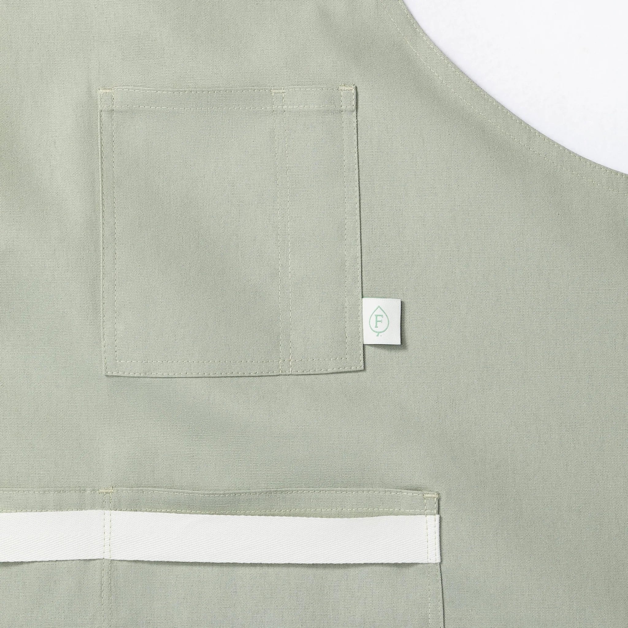 Adult Cooking Apron Sage Green - ™: Modern Kitchen Textile, Cotton, Pockets, OEKO-TEX Certified - Kaedas