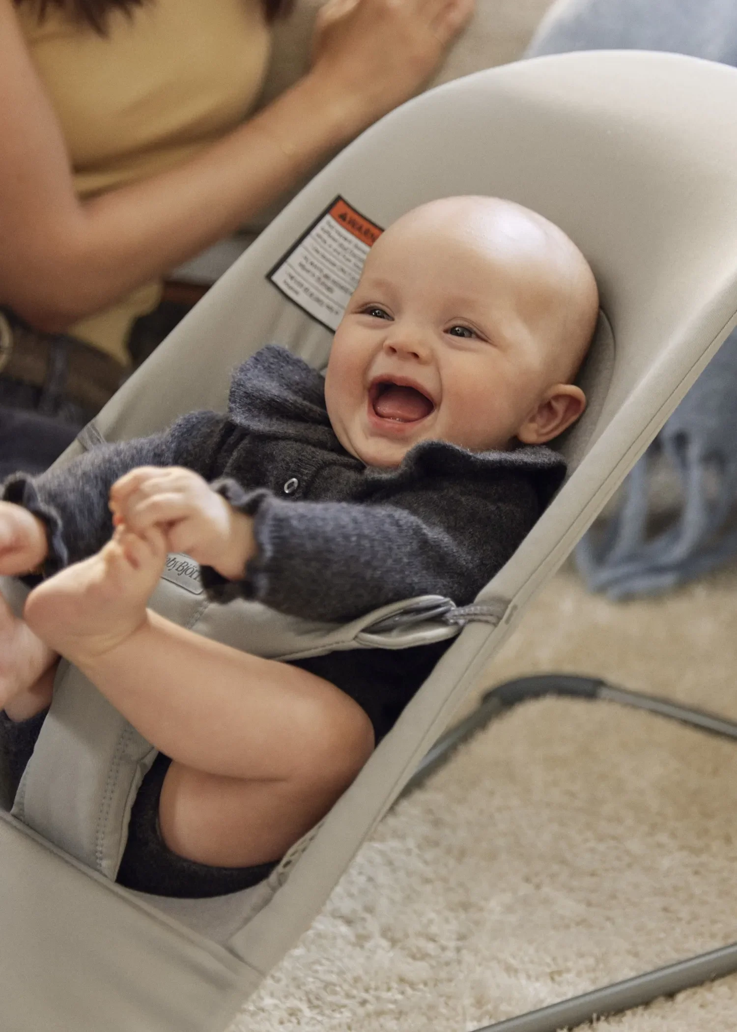 BabyBjörn Bouncer Balance Soft - Sand Gray - Kaedas