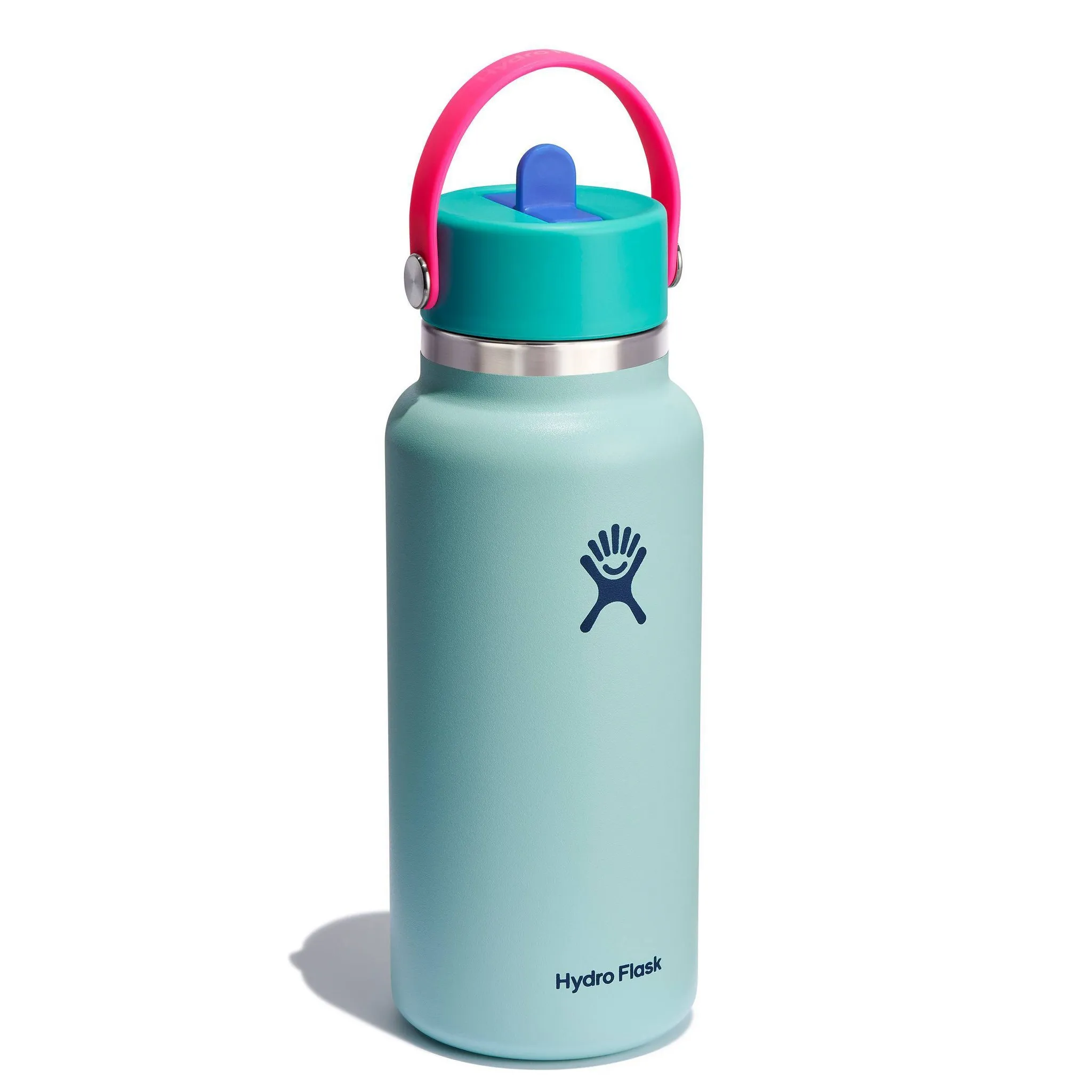 Hydro Flask 32oz Wide Mouth Flex Straw Water Bottle Polar Plunge: BPA-Free - Kaedas