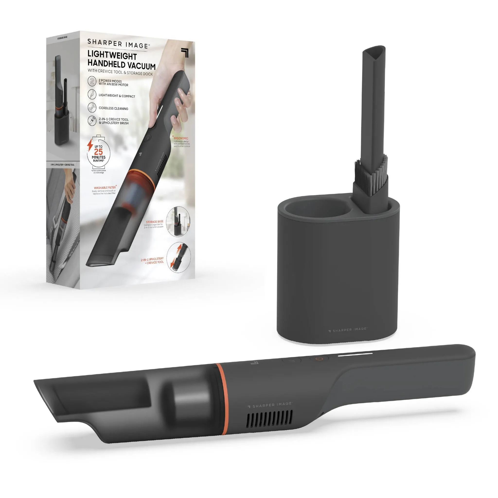 2-In-1 Cordless Handheld Vacuum with Upholstery & Crevice Tool - Kaedas