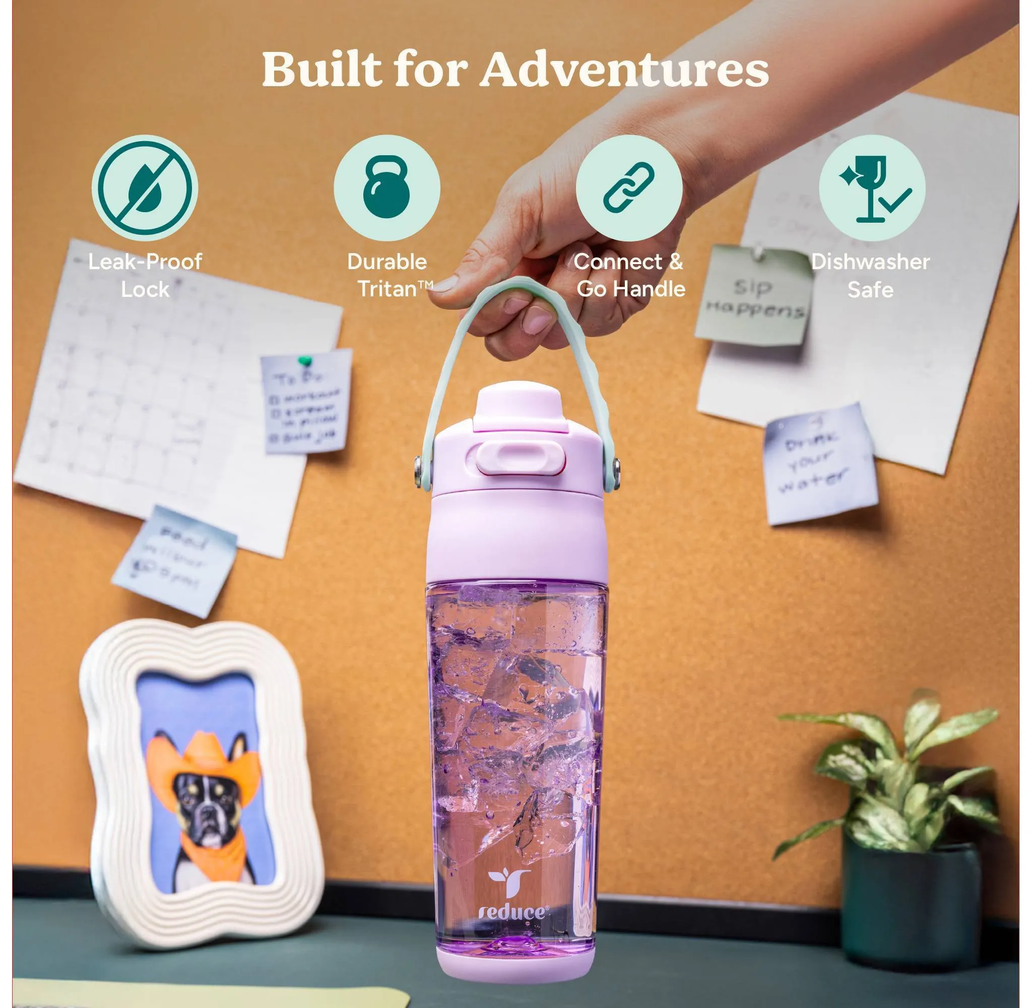 24oz Aura Tritan Water Bottle - Iron Blue/Yellow - Kaedas