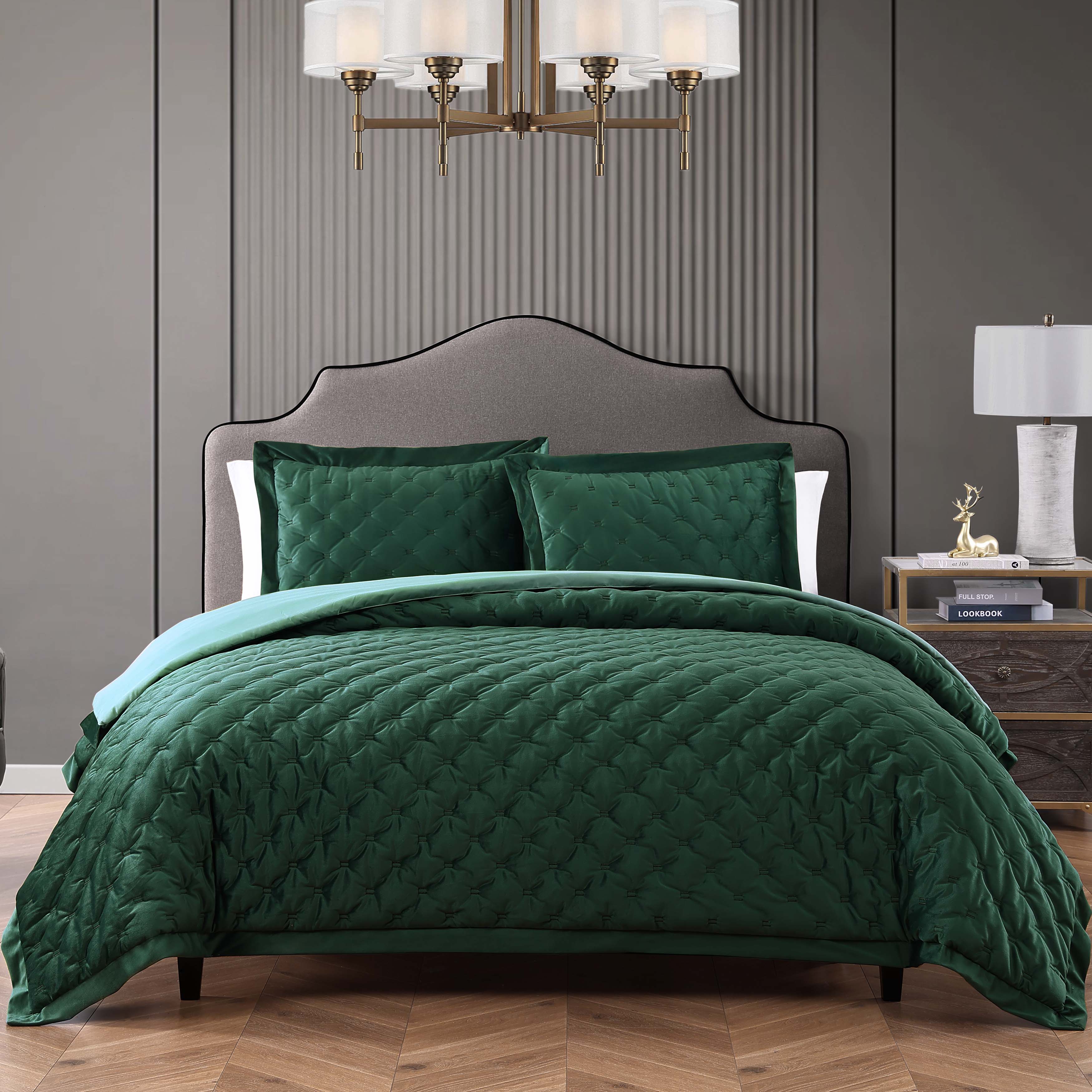 Bebejan 3 Piece Velvet Comforter Set - Kaedas