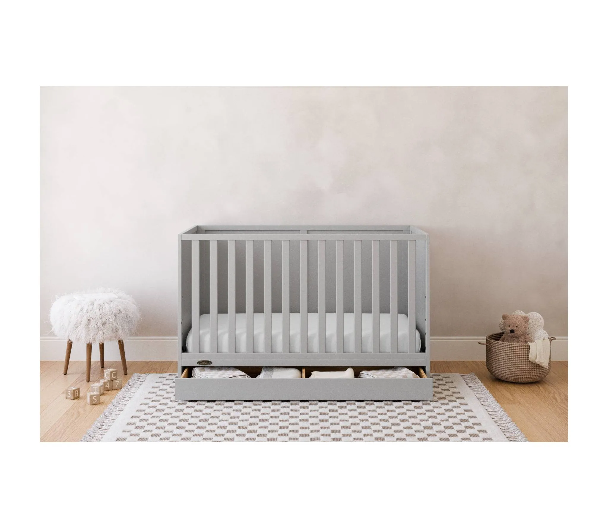 3-in-1 Convertible Crib with Drawer - Kaedas