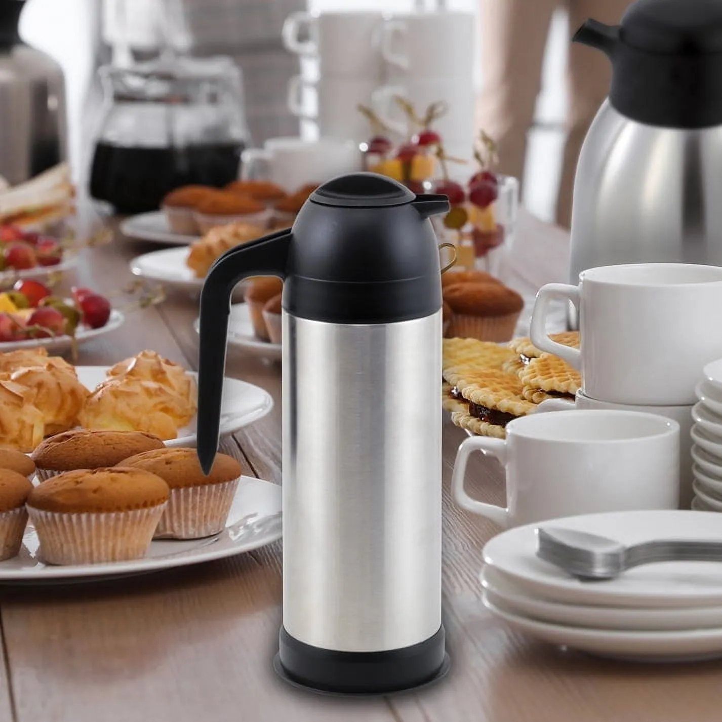 Winco VSS-33 33-Ounce Stainless Steel Vacuum Insulated Coffee and Cream Server - Kaedas