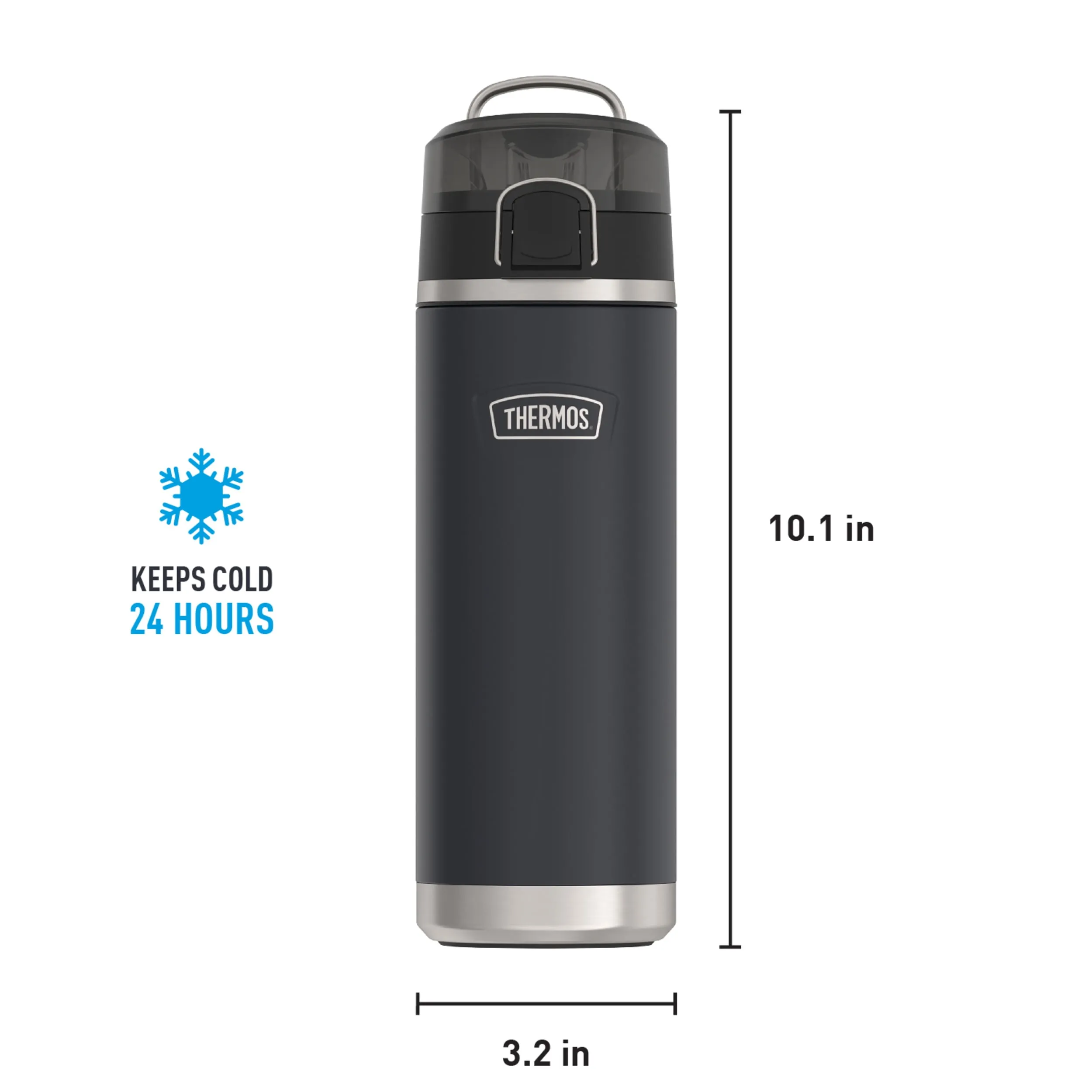 Thermos Icon Series Stainless Steel Vacuum Insulated Water Bottle with Spout - Graphite, 24oz - Kaedas