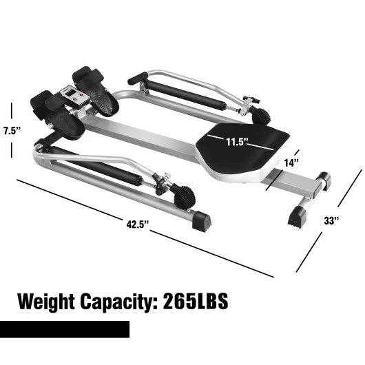 Exercise Adjustable Double Hydraulic Resistance Rowing Machine - Kaedas