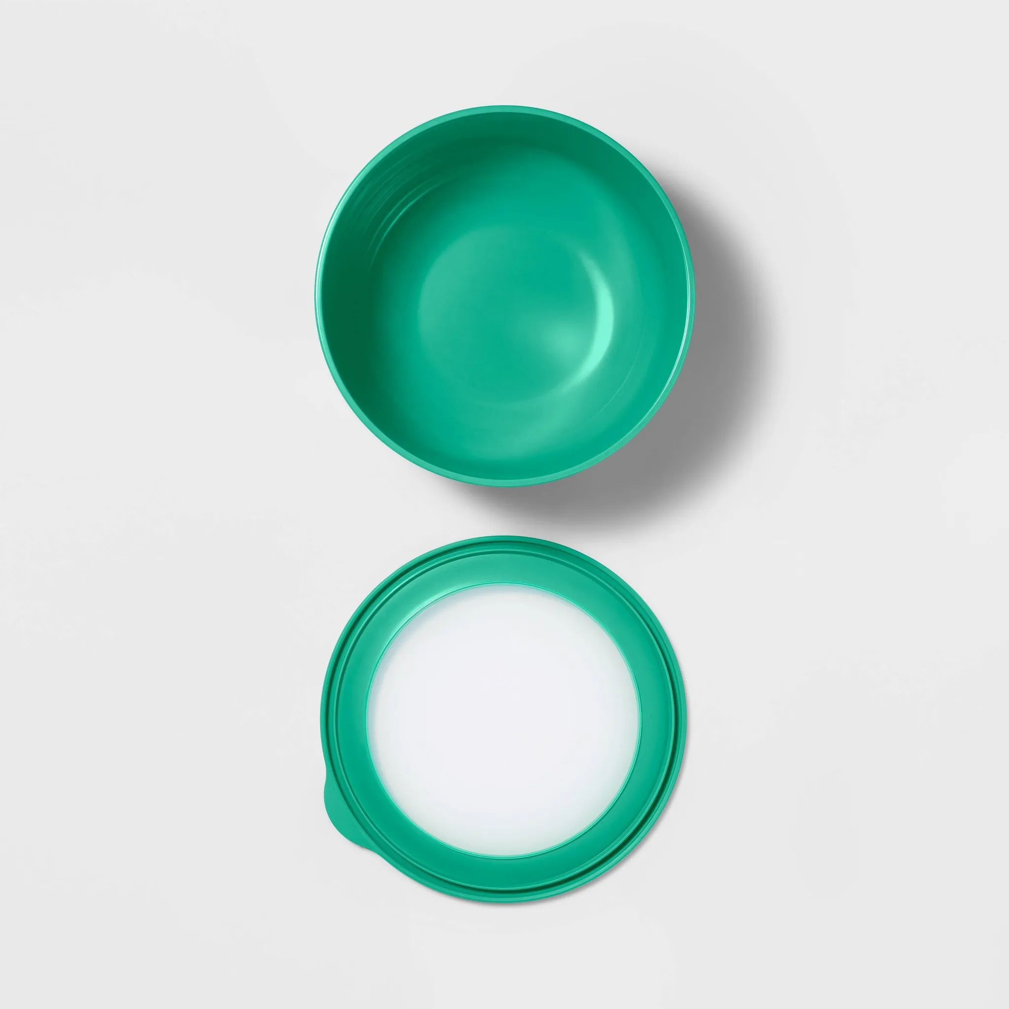 10.88qt XL Melamine Mixing Bowl with Lid Green - Kaedas