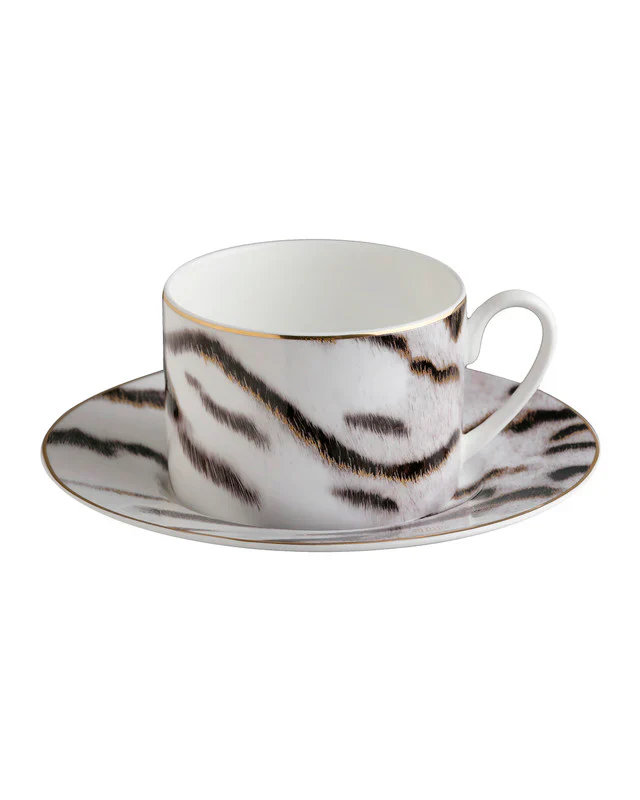 Roberto Cavalli Home Tiger Tea Cup and Saucer, Creamer, Tea Pot, and Sugar Pot Bundle (Copy) - Kaedas