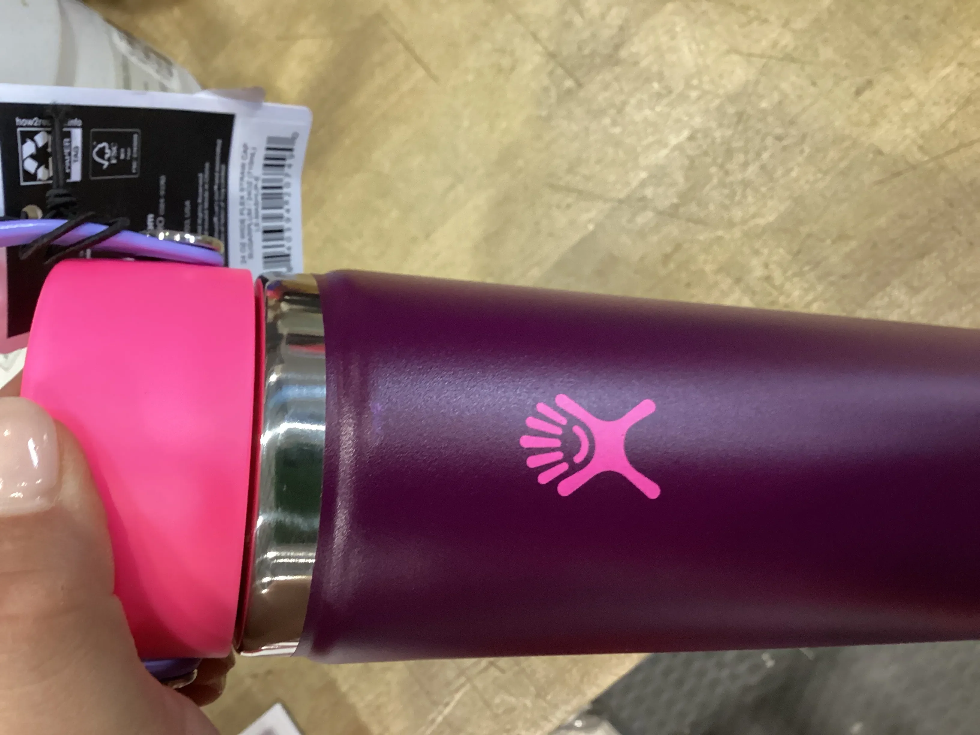 Hydro Flask 24oz Wide Mouth Flex Straw Water Bottle Sugar Plum (See Description) - Kaedas