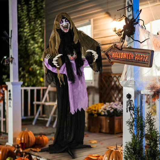 Lighted and Animated Halloween Decoration Outdoor Vampire With LED for Yard Lawn - Kaedas