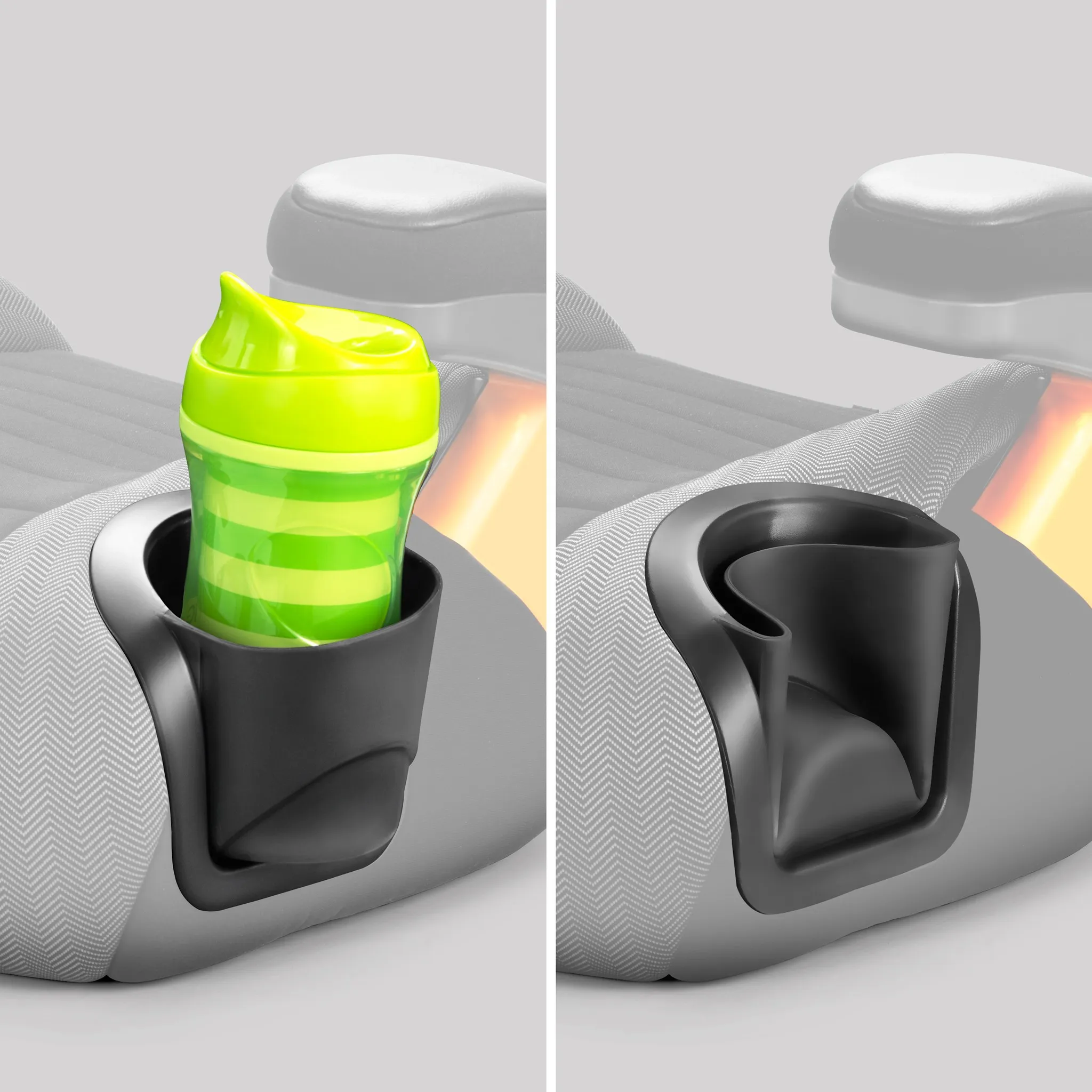 GoFit Cleartex Backless Booster Car Seat - Shadow - Kaedas