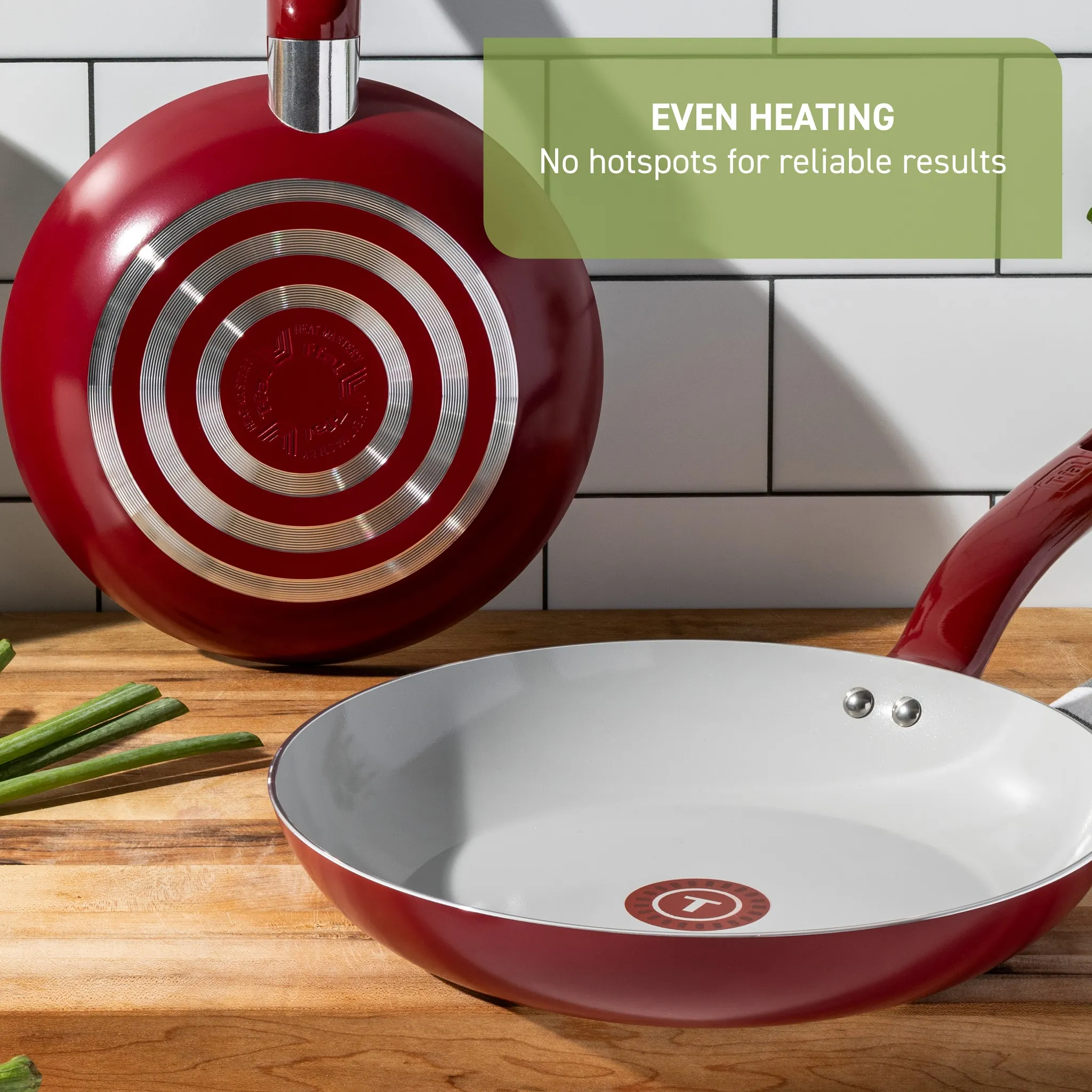 12-Piece Nonstick Ceramic Cookware Set - Red - Kaedas